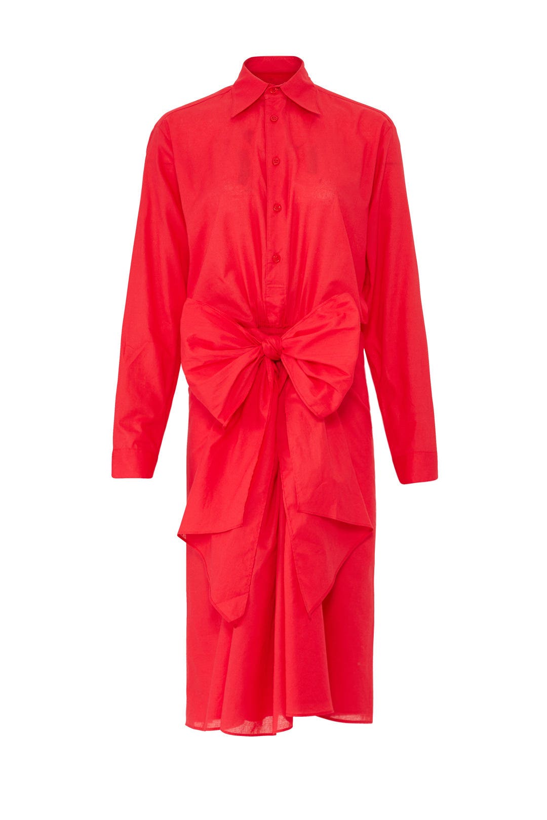 Red Bow Front Shirtdress by Tome 3