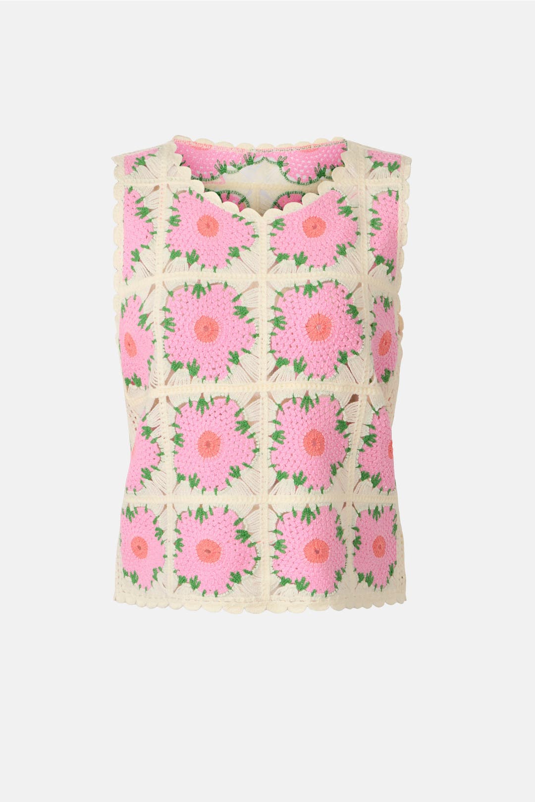 Crochet Flower Tank Top by CeCe | Rent the Runway