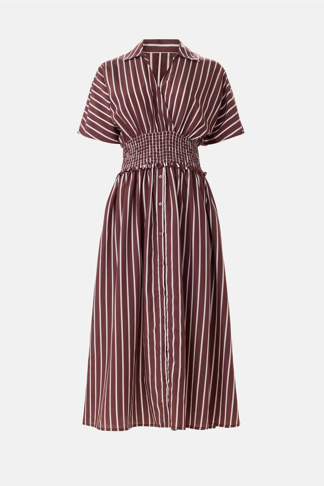 Striped Short Sleeves Midi Dress by Claudie Pierlot