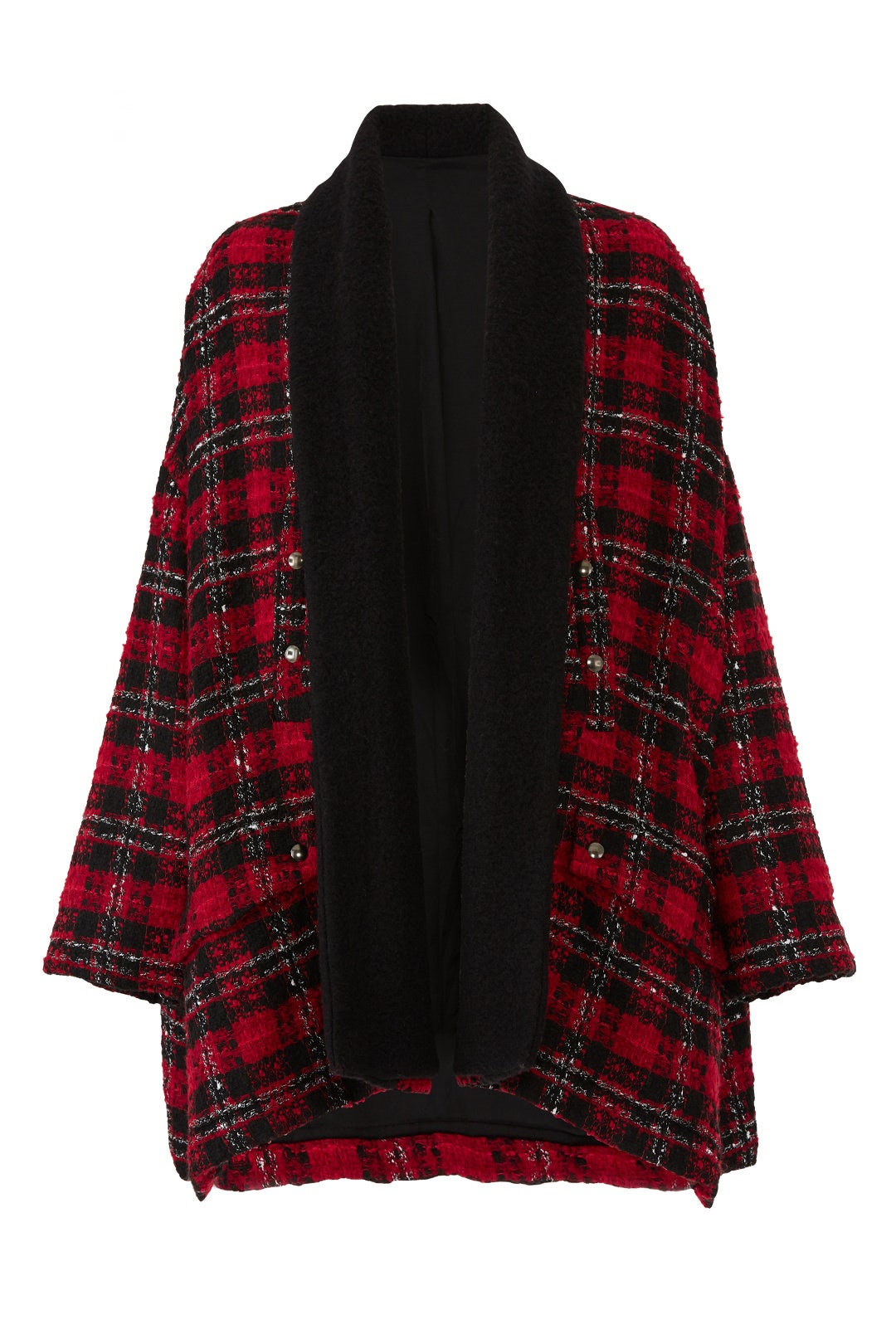Tweedy Checks Sweater Coat by The Kooples