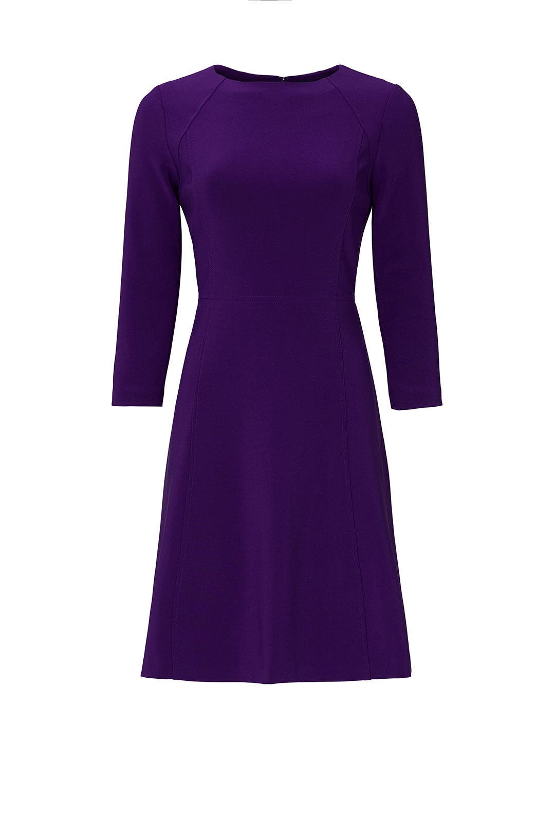 Purple Three Quarter Sleeve Dress by Lauren Ralph Lauren 4
