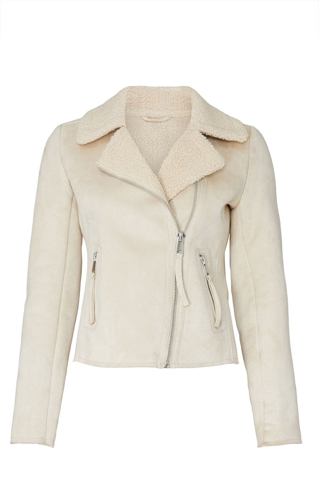 Oat Faux Sherpa Jacket by Slate & Willow 4