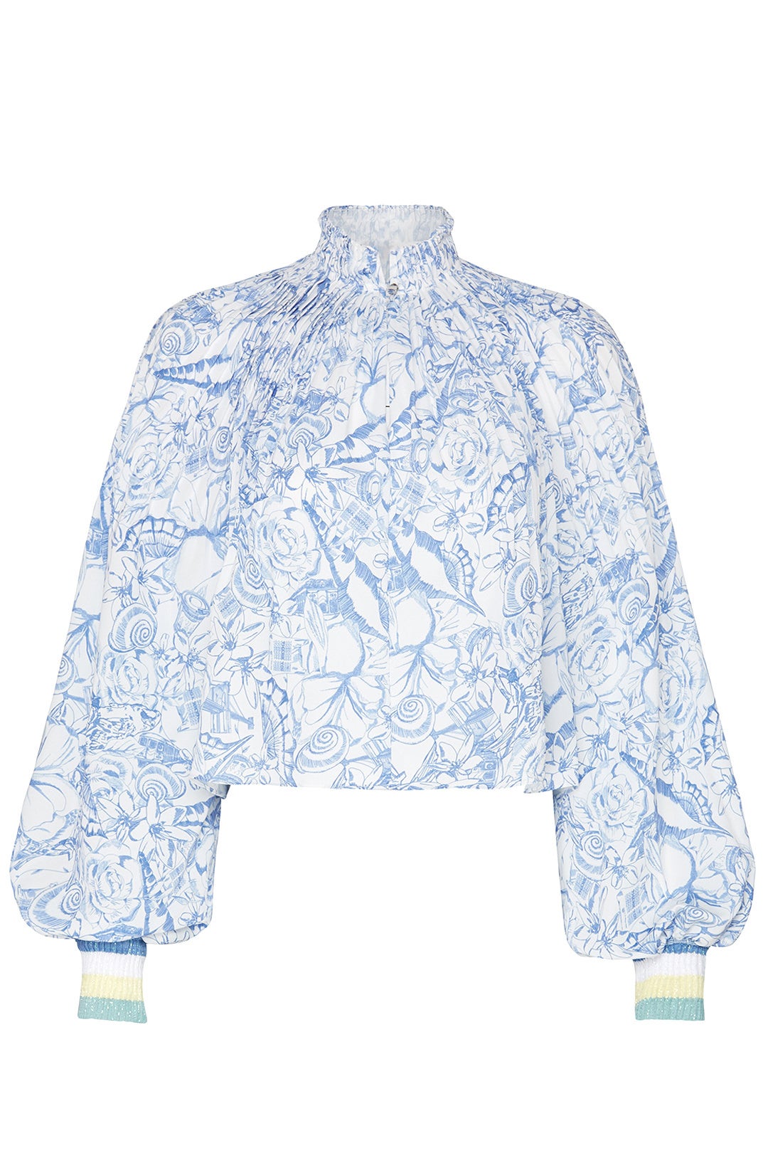 Isa Toile Cropped Edwardian Top by Tibi 3