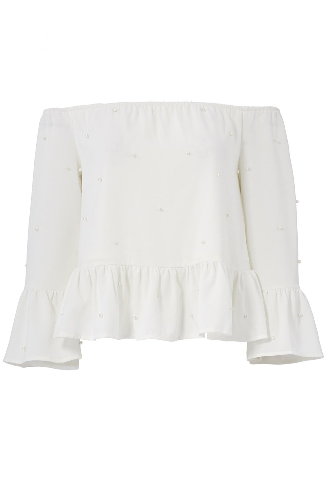 White Off Shoulder Top by English Factory 3