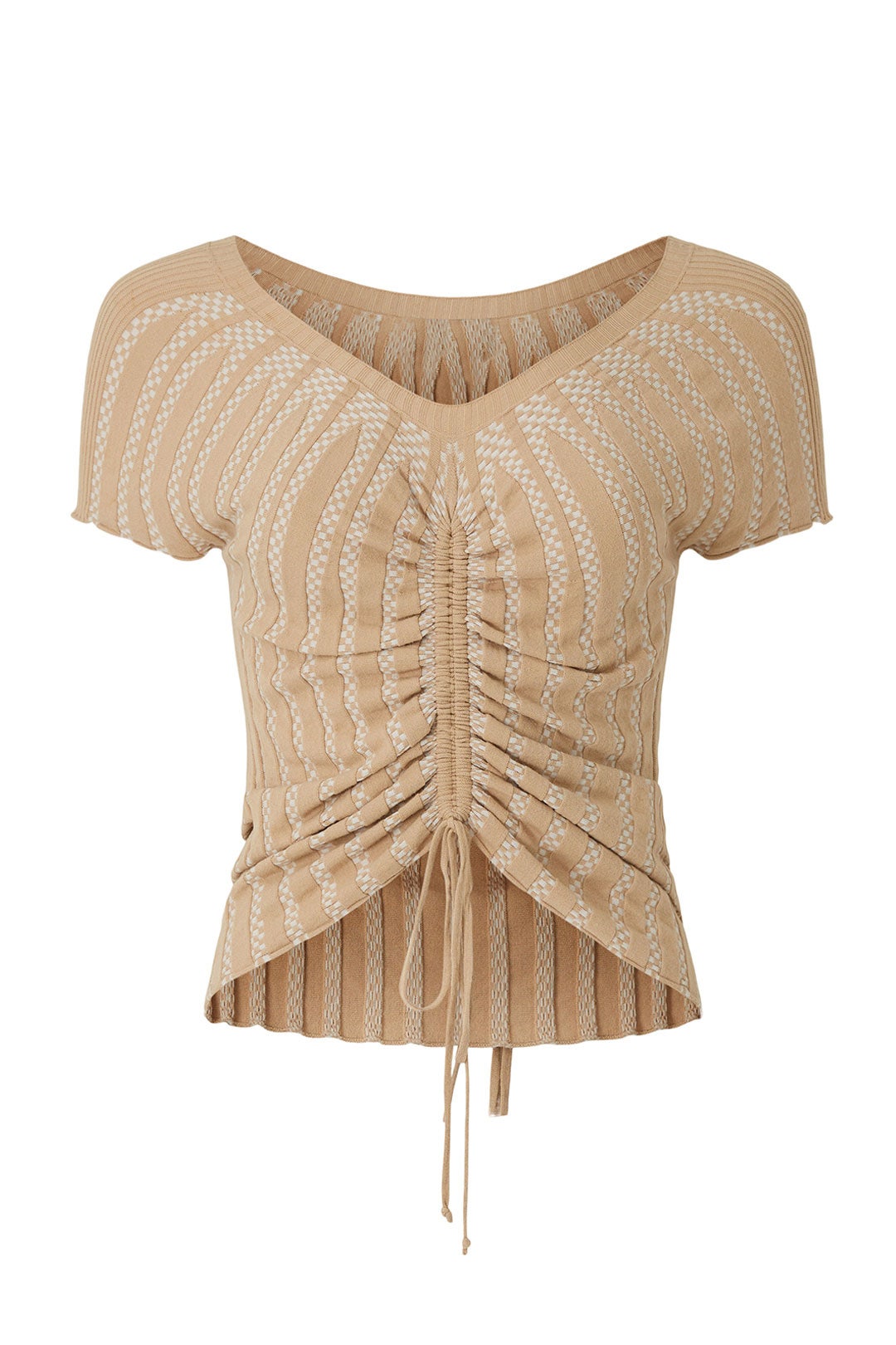 Bi-Color Ribbed Top by Emporio Armani