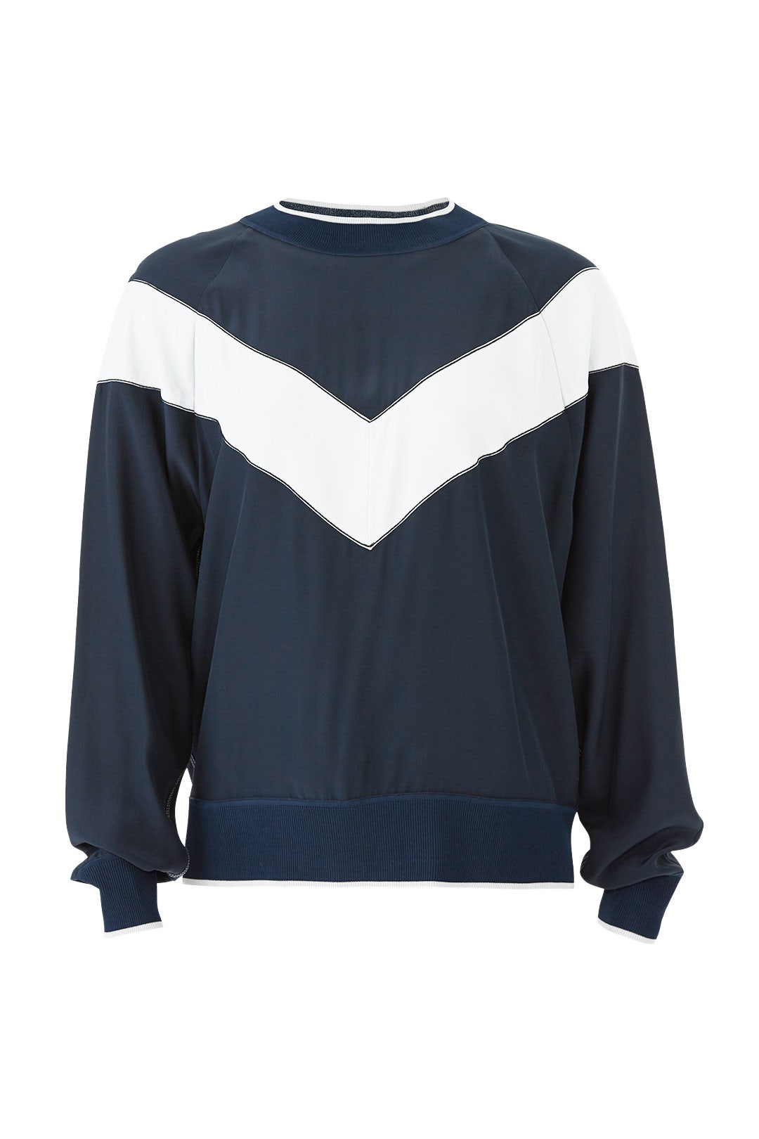 Hannah Chevron Silk Top by rag & bone