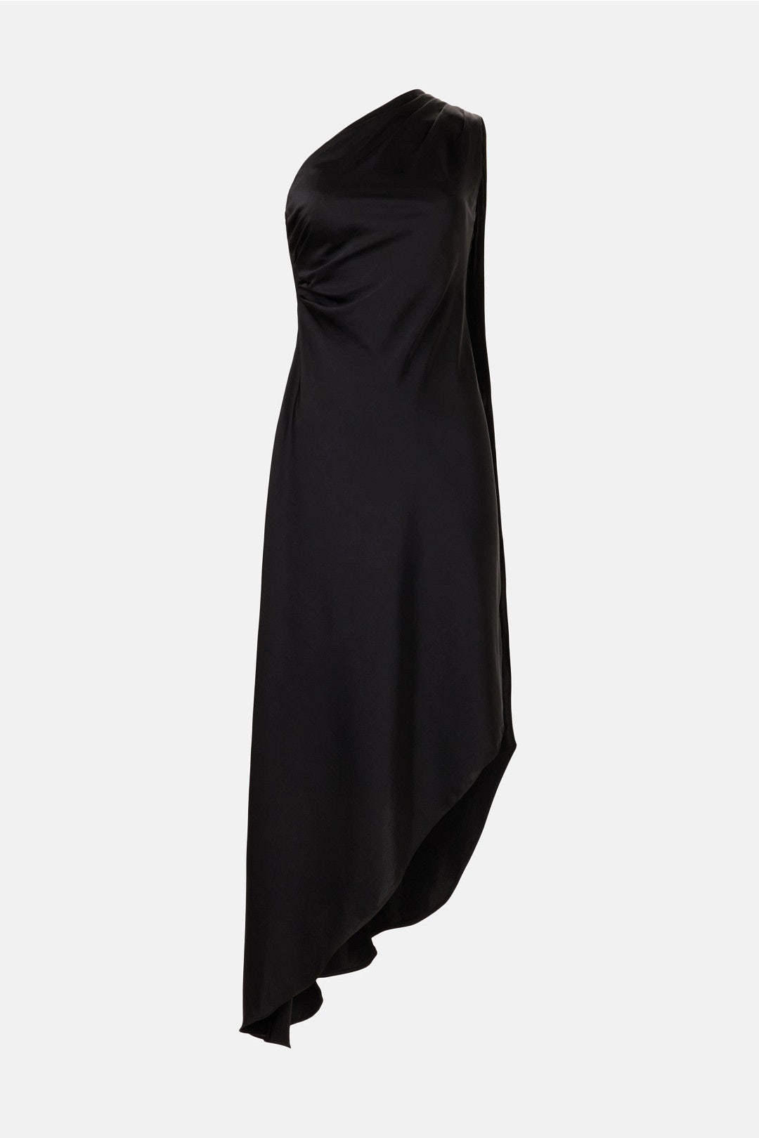 Satin One Shoulder Dress by LAPOINTE