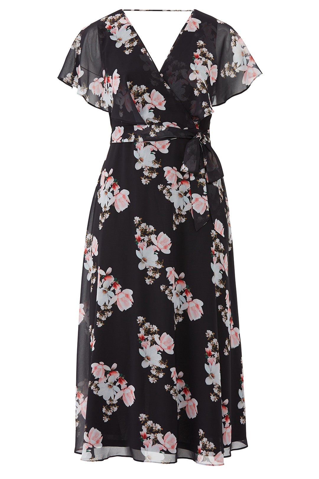 Black Floral Printed Maxi by City Chic