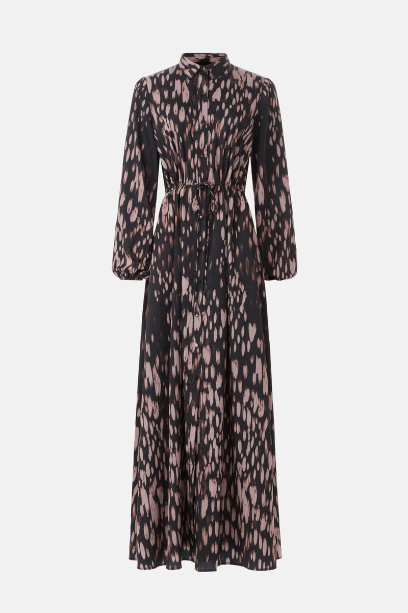 Watercolor Animal Print Shirt Dress by Hutch - Photo 4