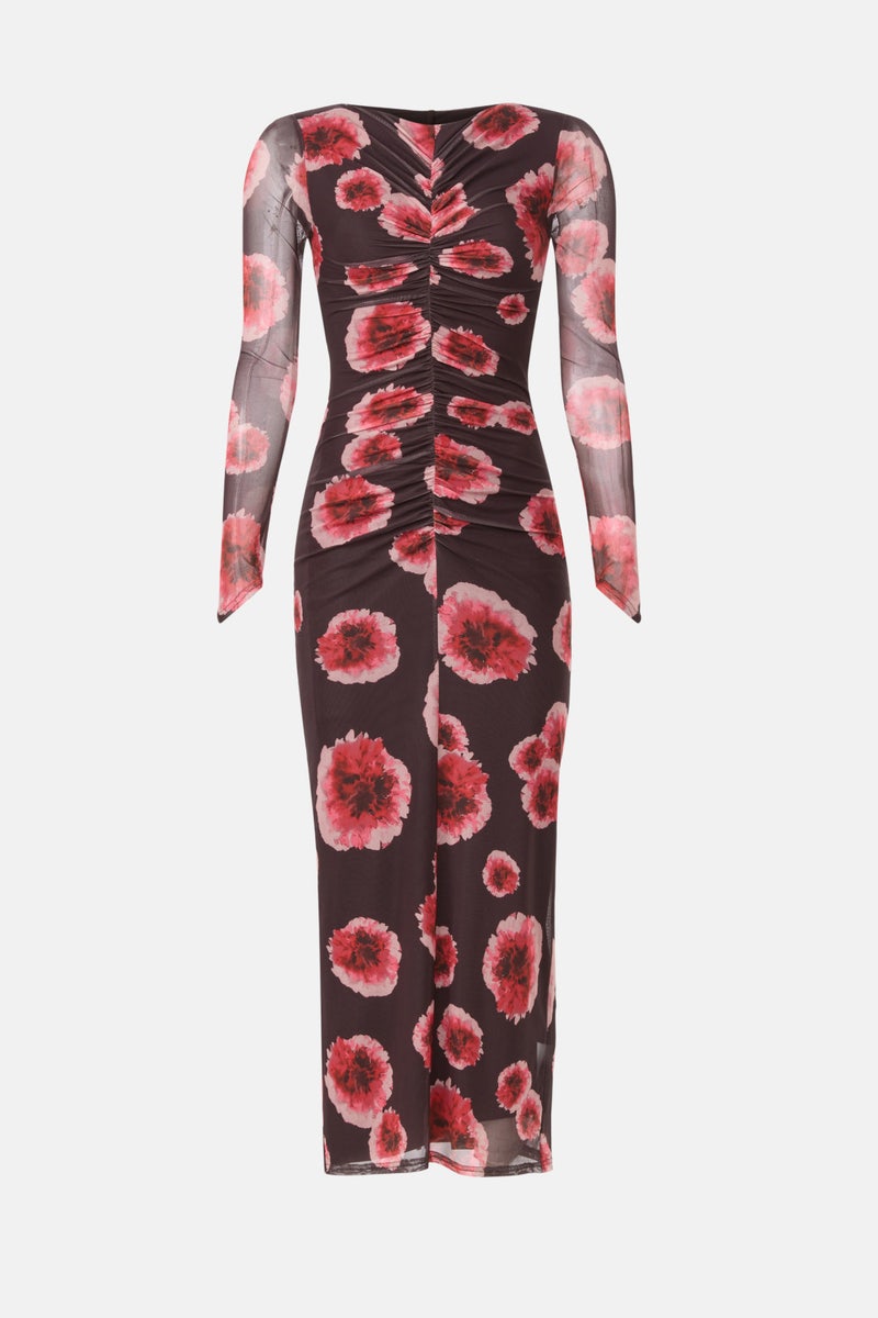 amanda uprichard long sleeve roma dress Amanda Uprichard Long Sleeve Roma Dress - Aubergine
