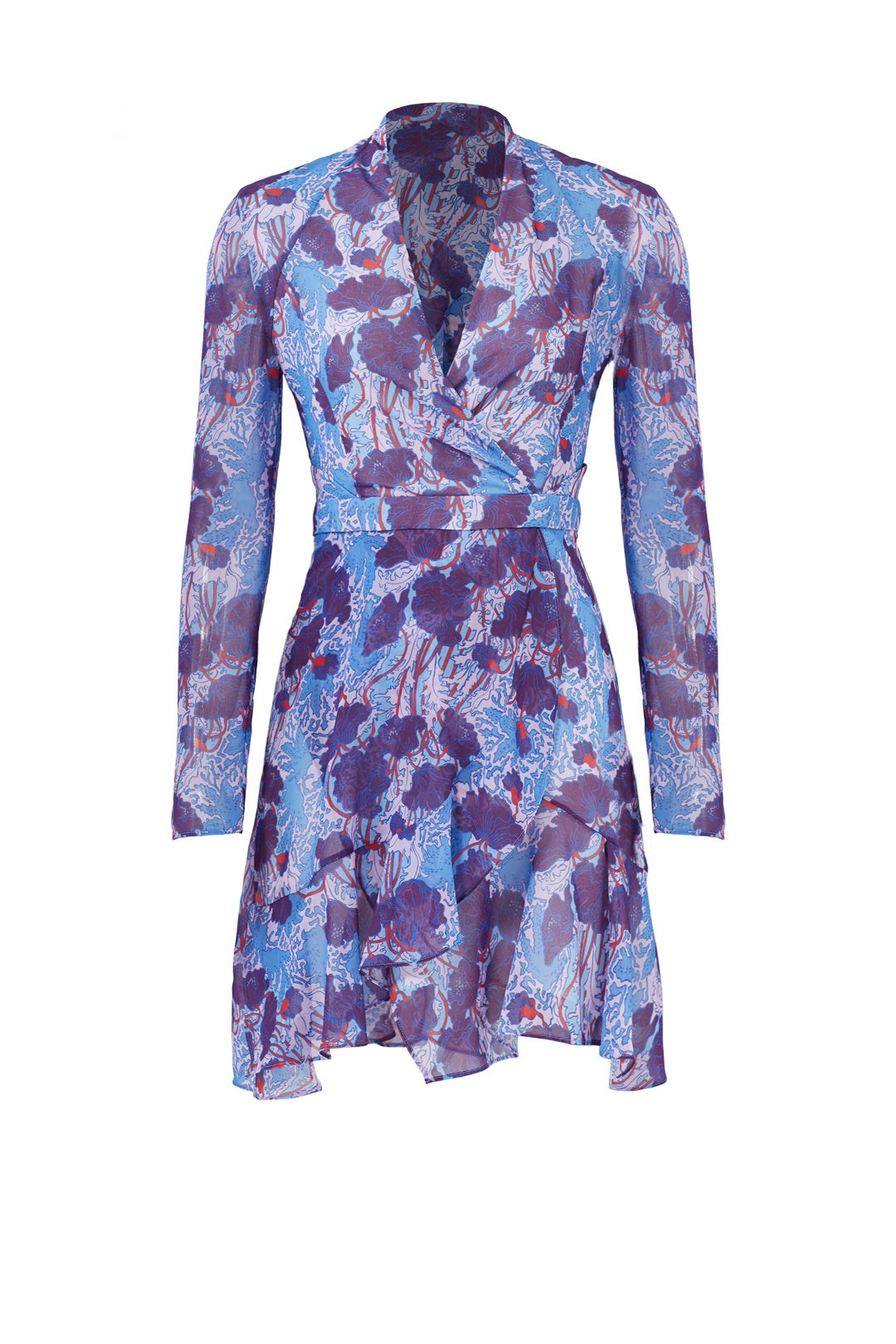 Mixed Abstract Floral Ruffle Dress by Carven