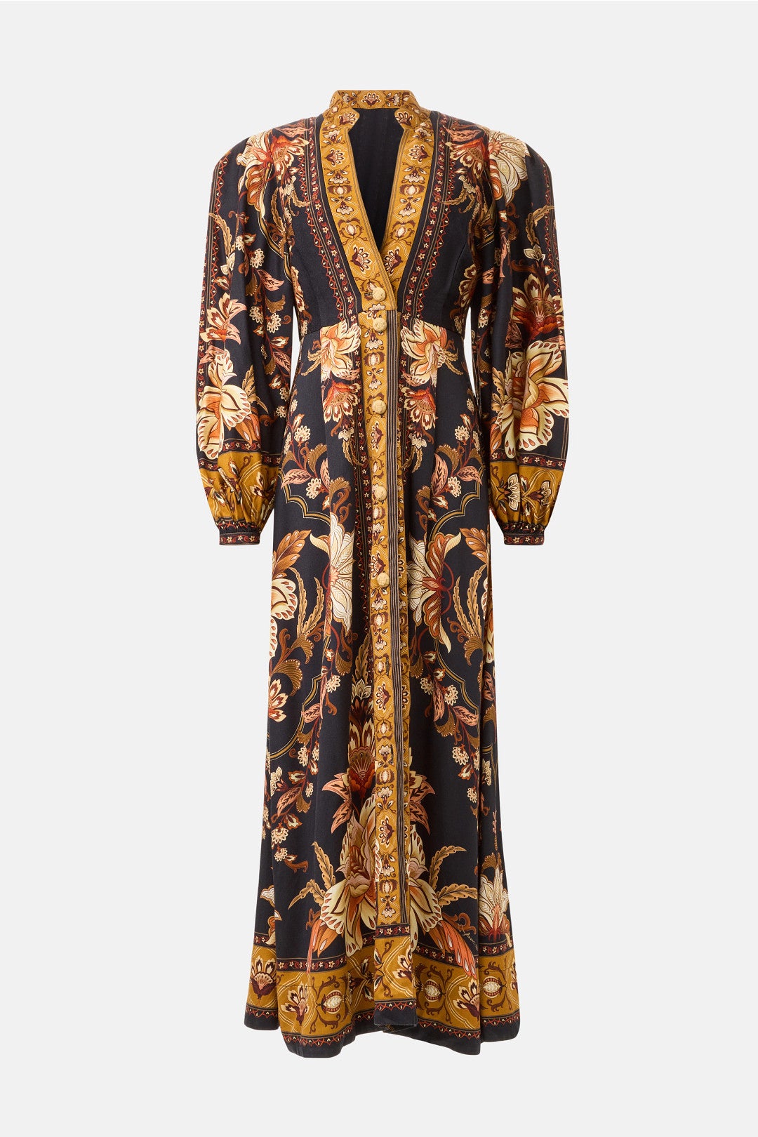 Majestic Garden Buttoned Puff Sleeve Maxi Dress by FARM Rio 4