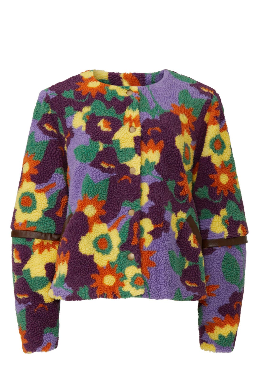 八尋♡シェリエ♡新品タグ付Handmadestitchwooljacket Floral Faux Sherpa Jacket by Hutch | Rent the Runway
