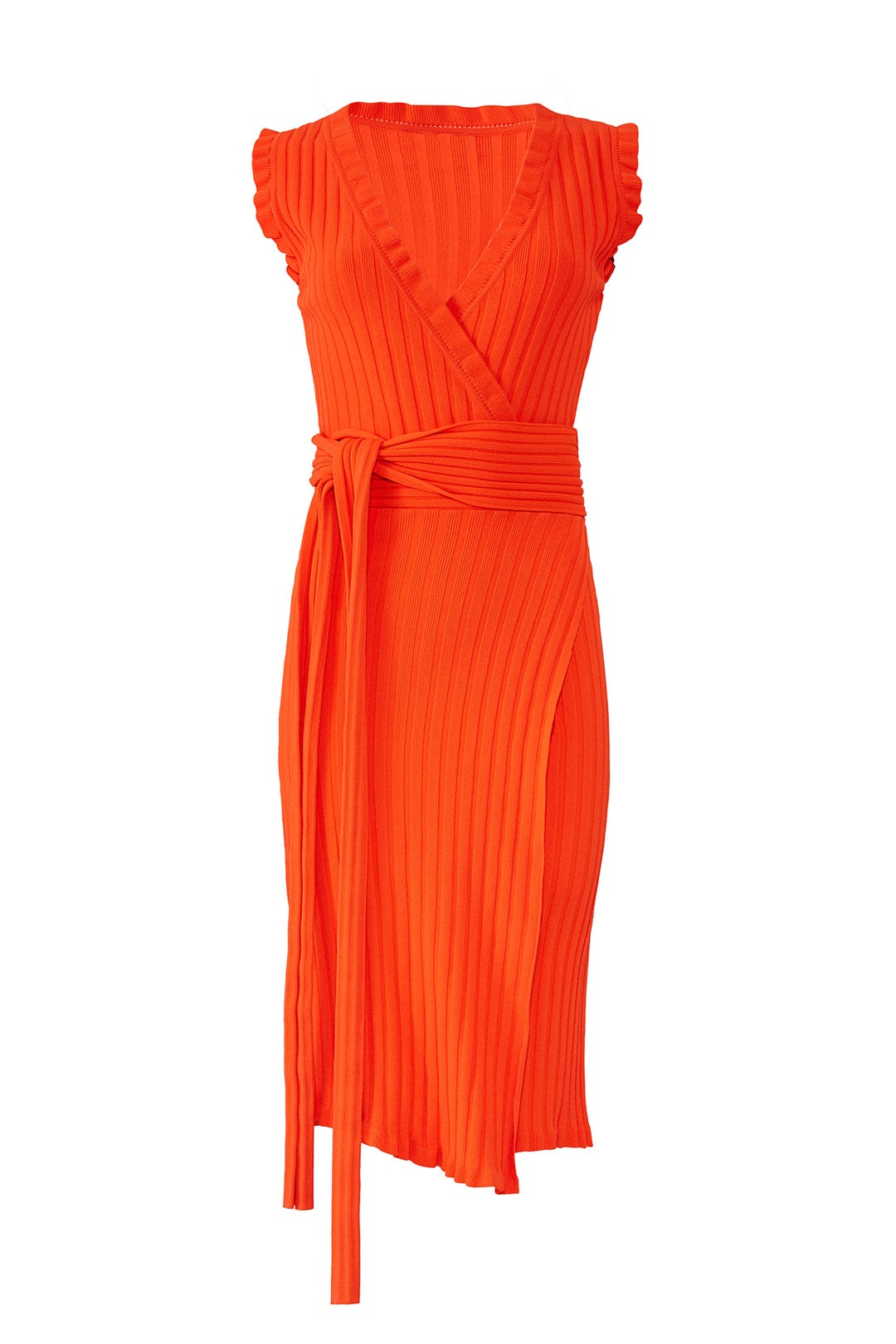 Persimmon V-Neck Wrap Dress by Milly 3