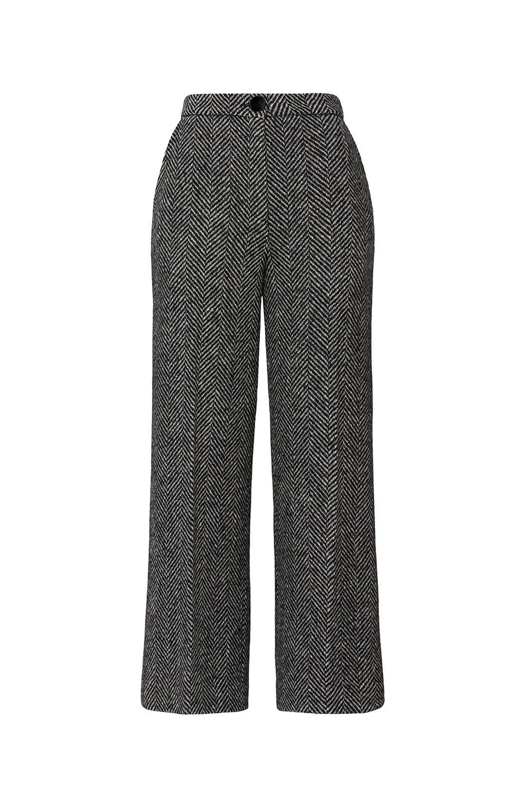 Houndstooth Wide Leg Trousers by ALEXACHUNG 4