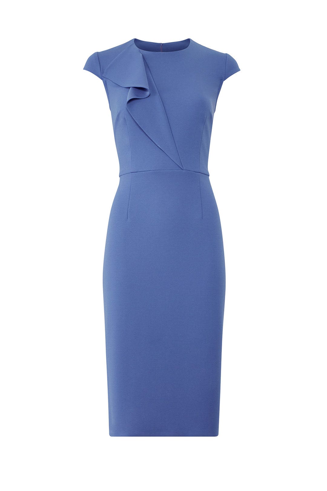 Blue Ruffle Cap Sleeve Sheath by Donna Morgan | Rent the Runway Blue Ruffle Cap Sleeve Sheath by Donna Morgan | Rent the Runway