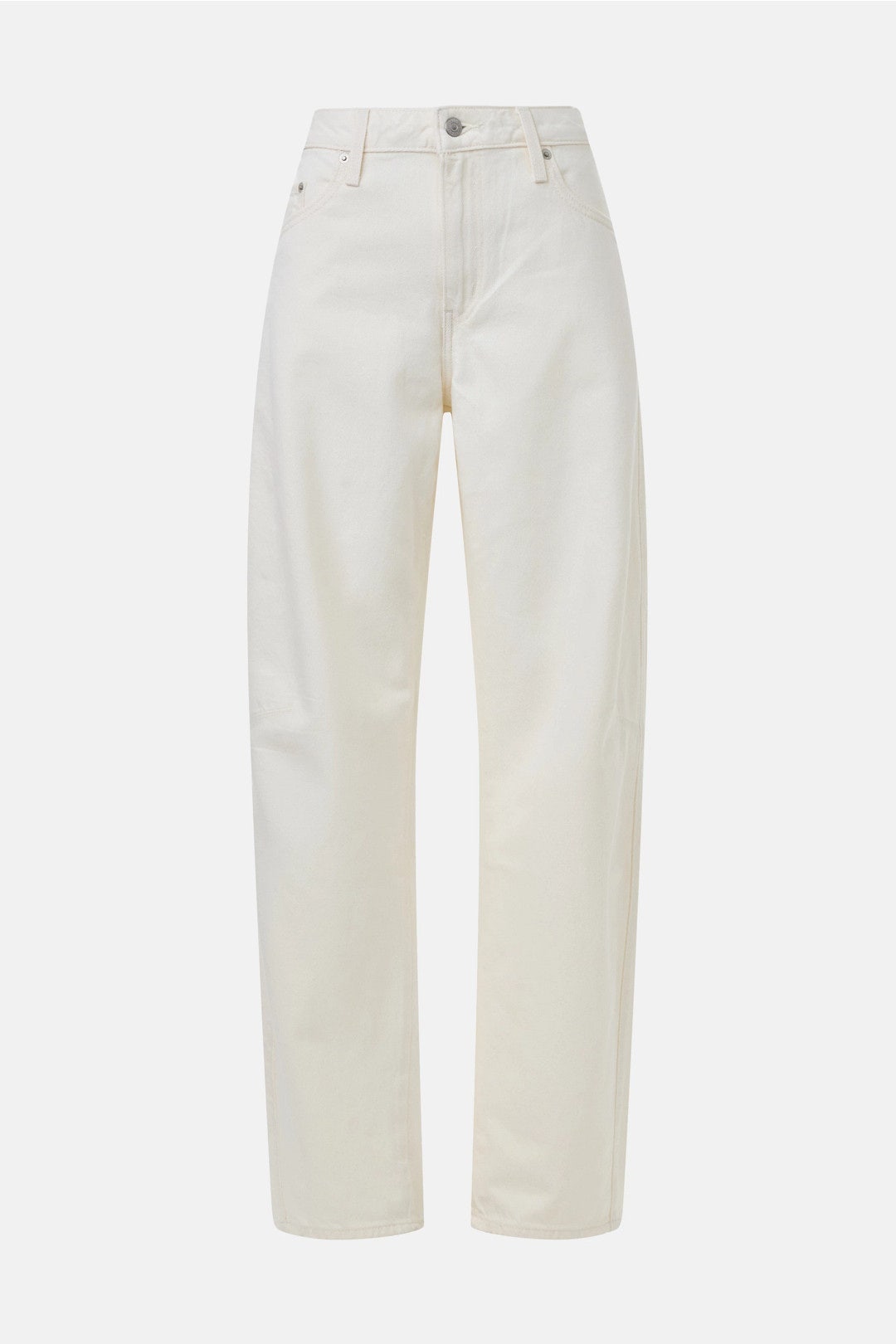 White Baggy Dad Barrel Jeans by Levi's
