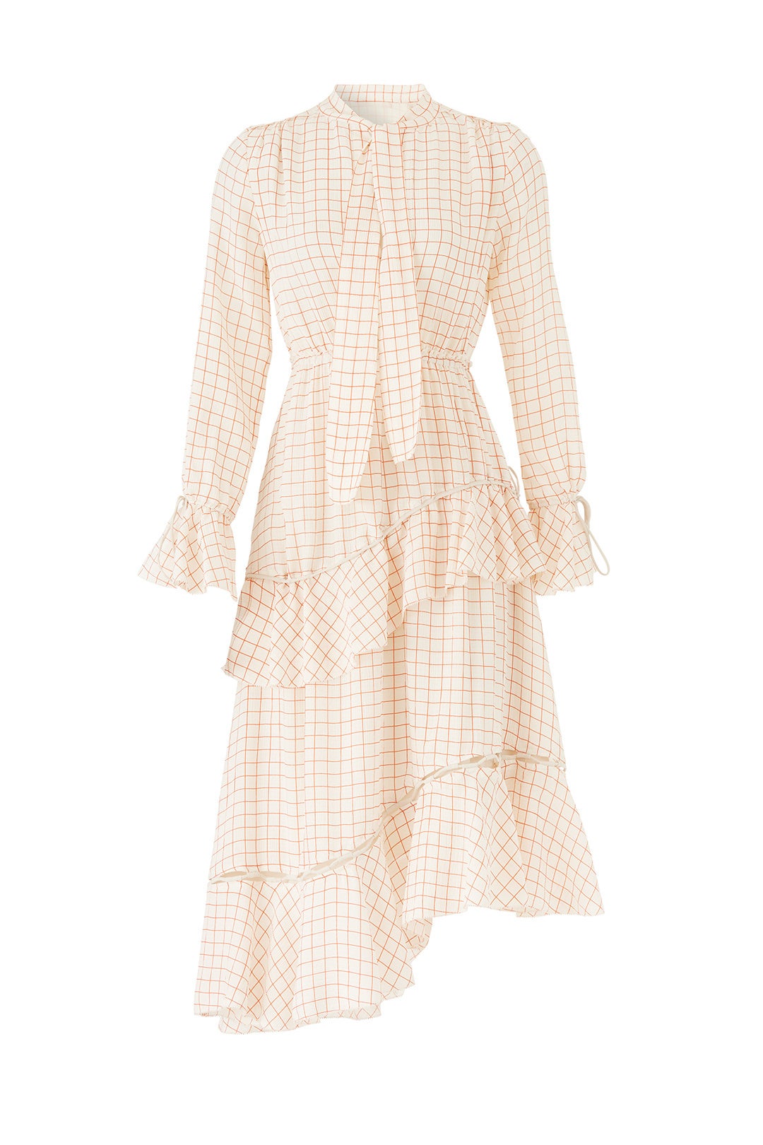 Tiered Windowpane Dress by Derek Lam 10 Crosby