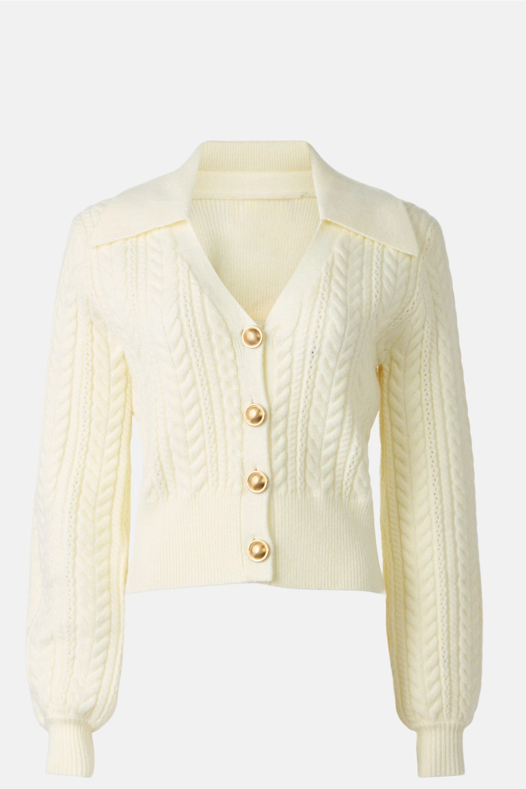 Hazel Long Sleeve Cable Knit Cardigan by Alexia Admor 4