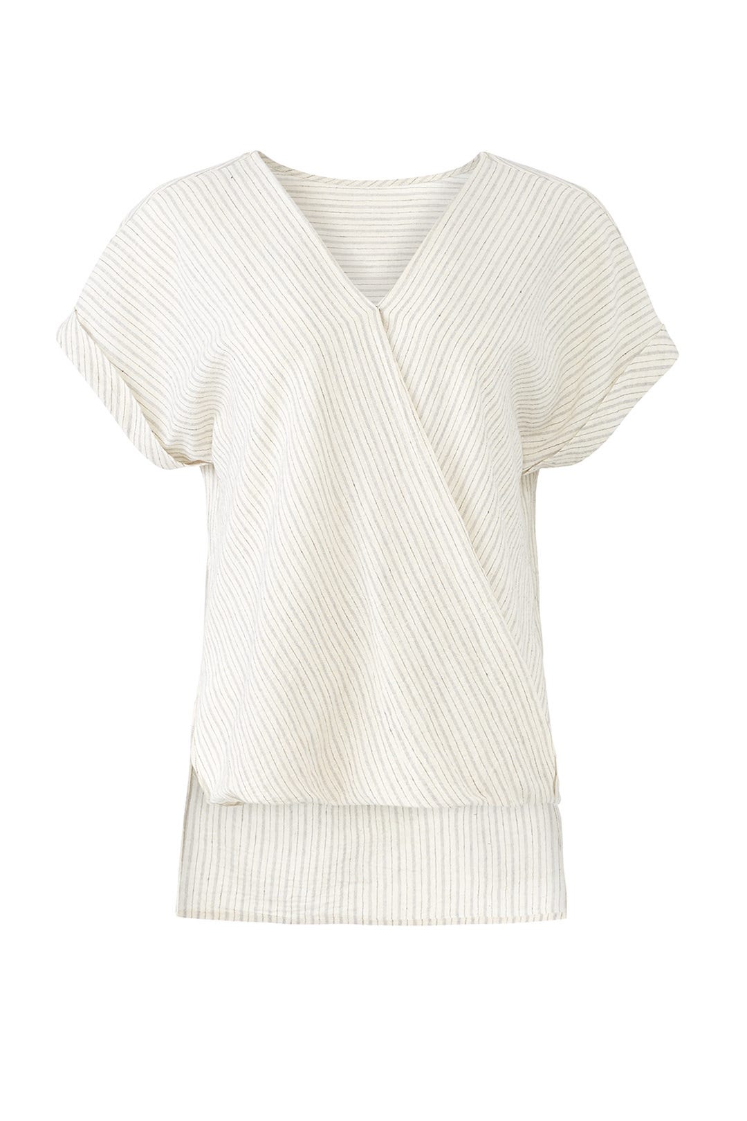 Striped Crossover Top by Fleurtine