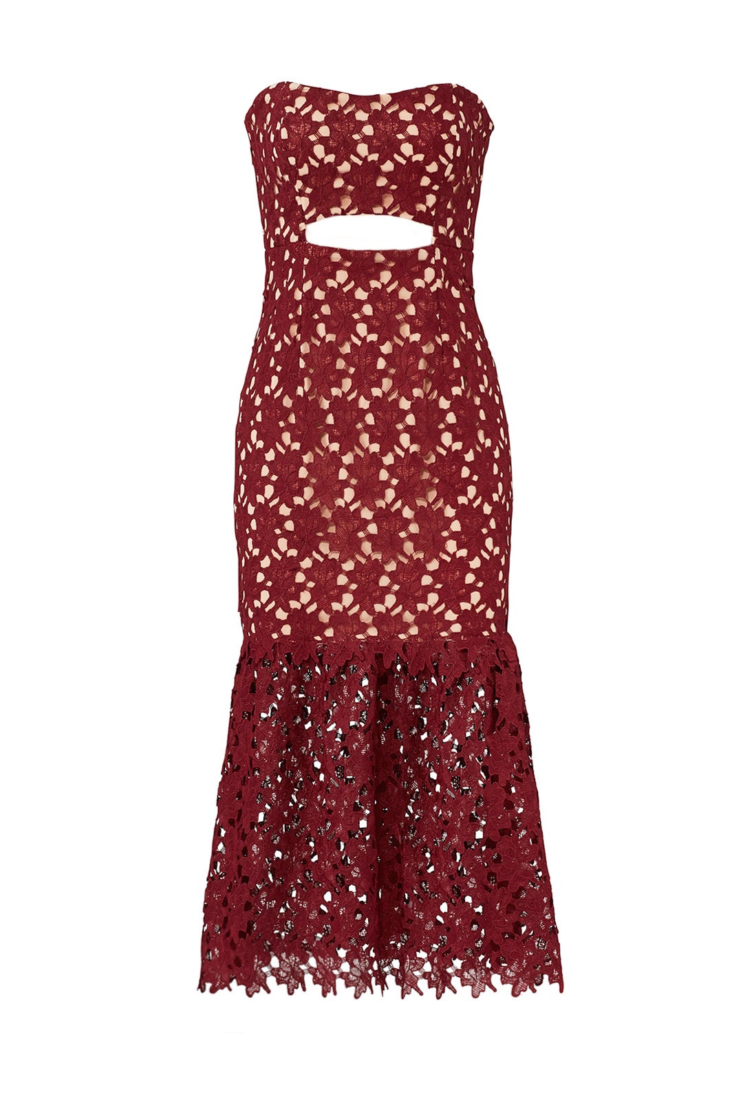 Burgundy Lace Sheath by Slate & Willow