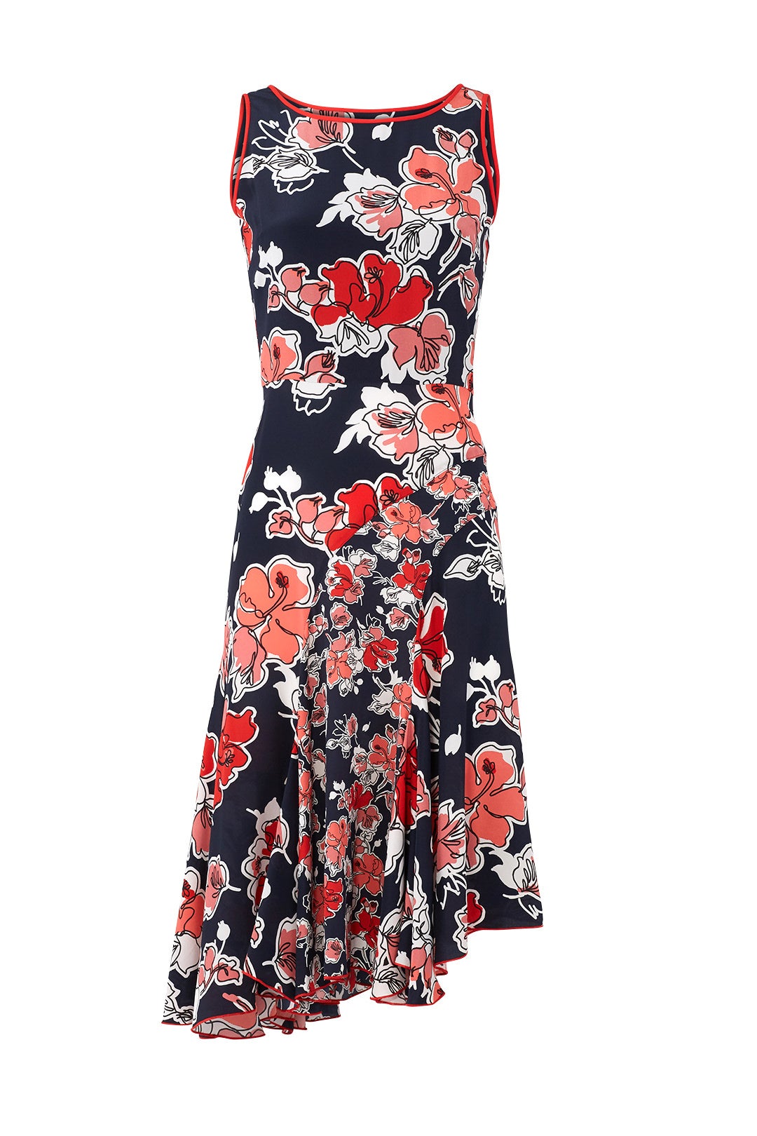 Floral Asymmetric Dress by Jason Wu