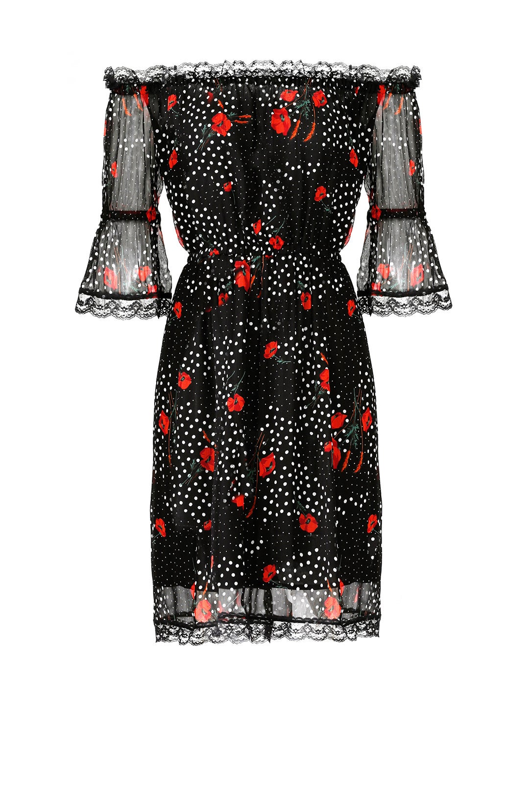 Black Popi Print Dress by The Kooples 3
