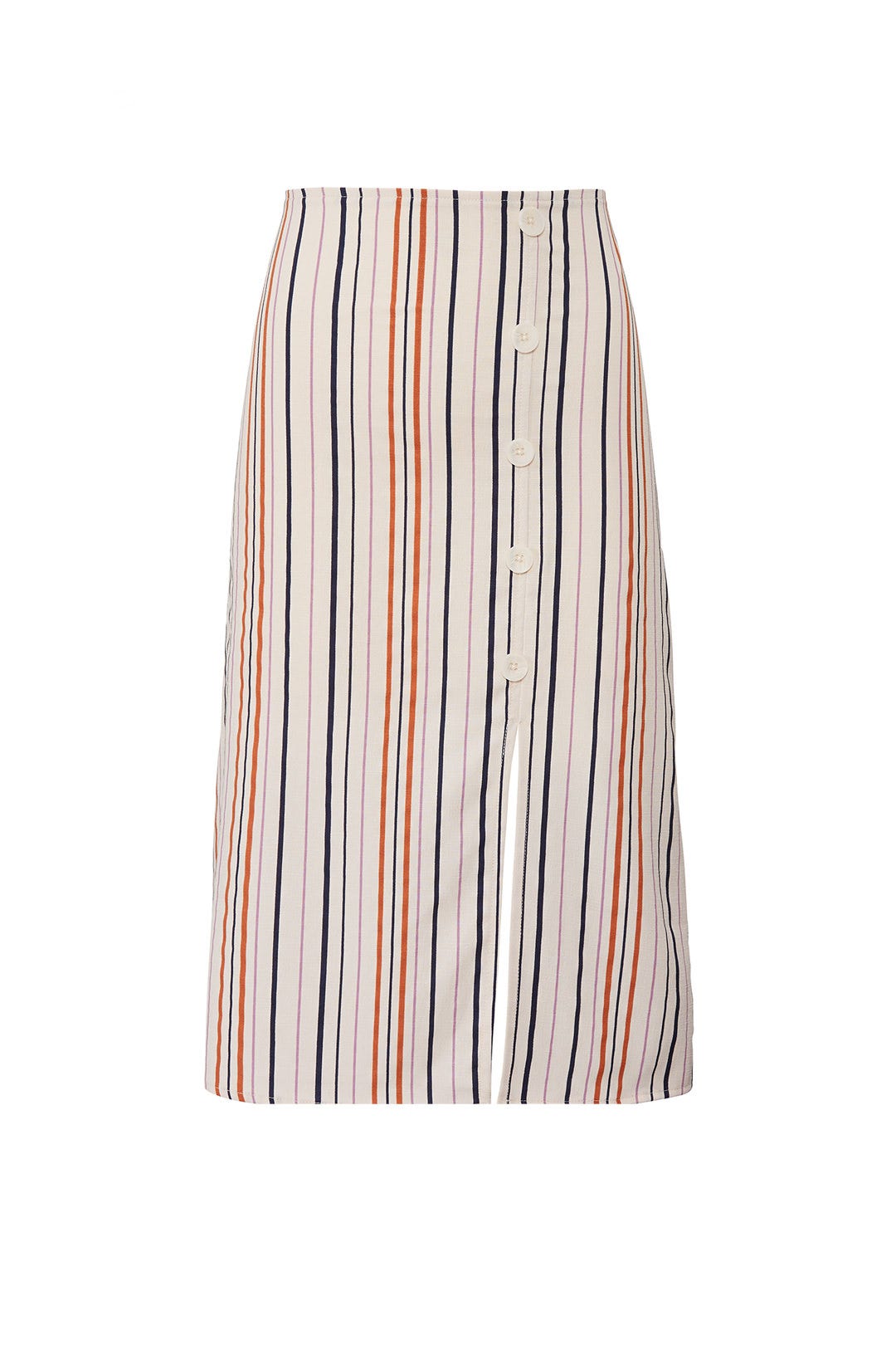 Striped Button Skirt by Louna