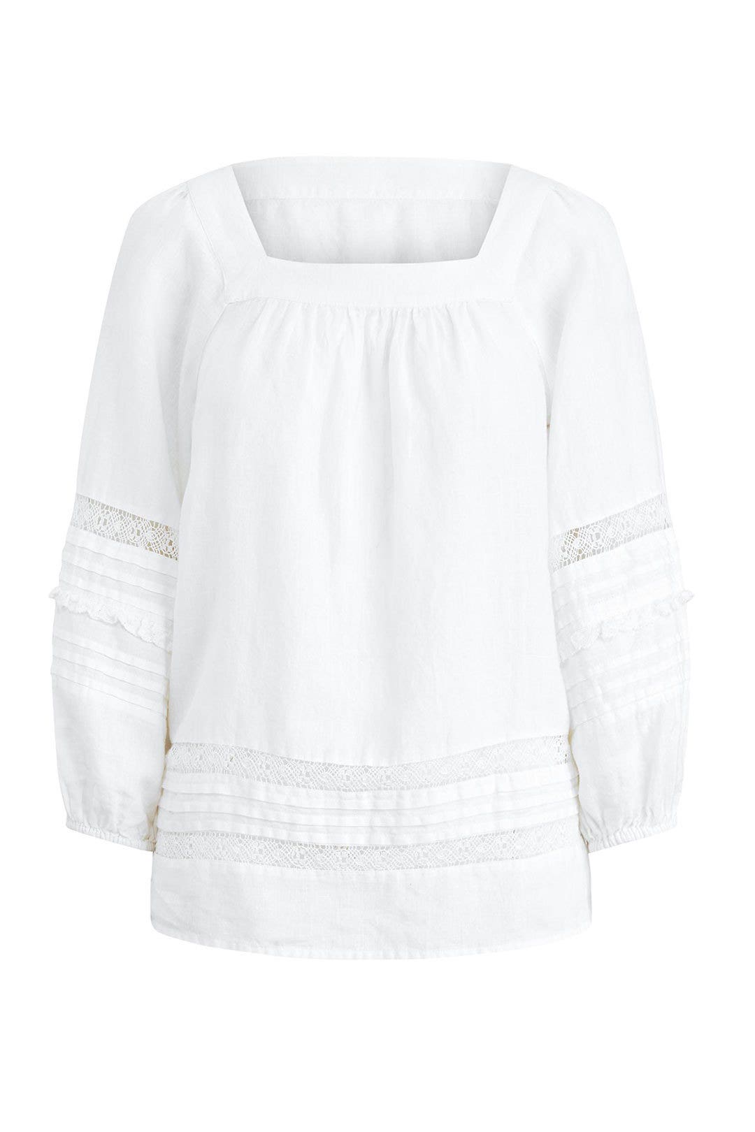 Linen Square Neck Top by Lauren Ralph Lauren 3