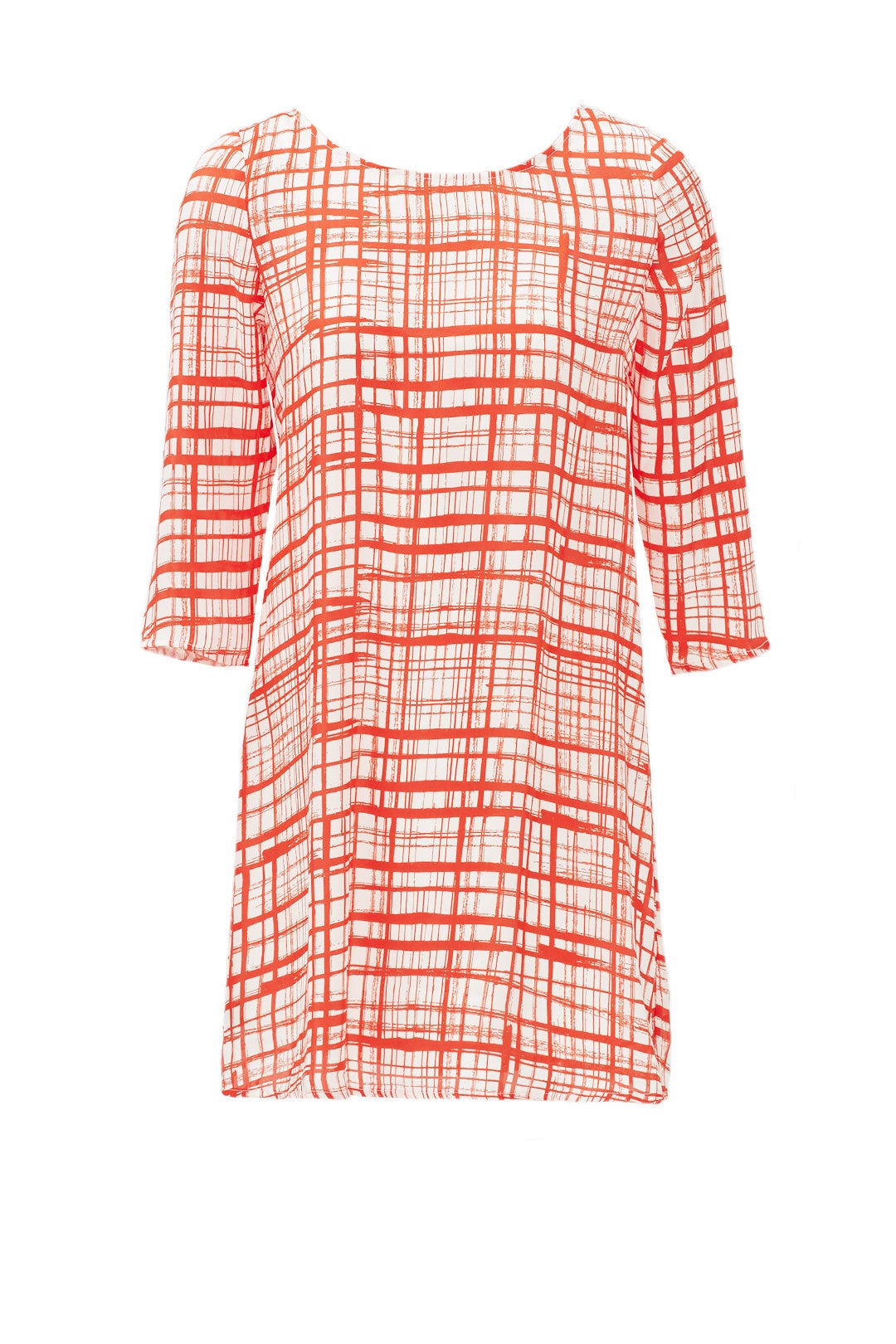 Cordela Abstract Plaid Crepon Shift by BB Dakota 3