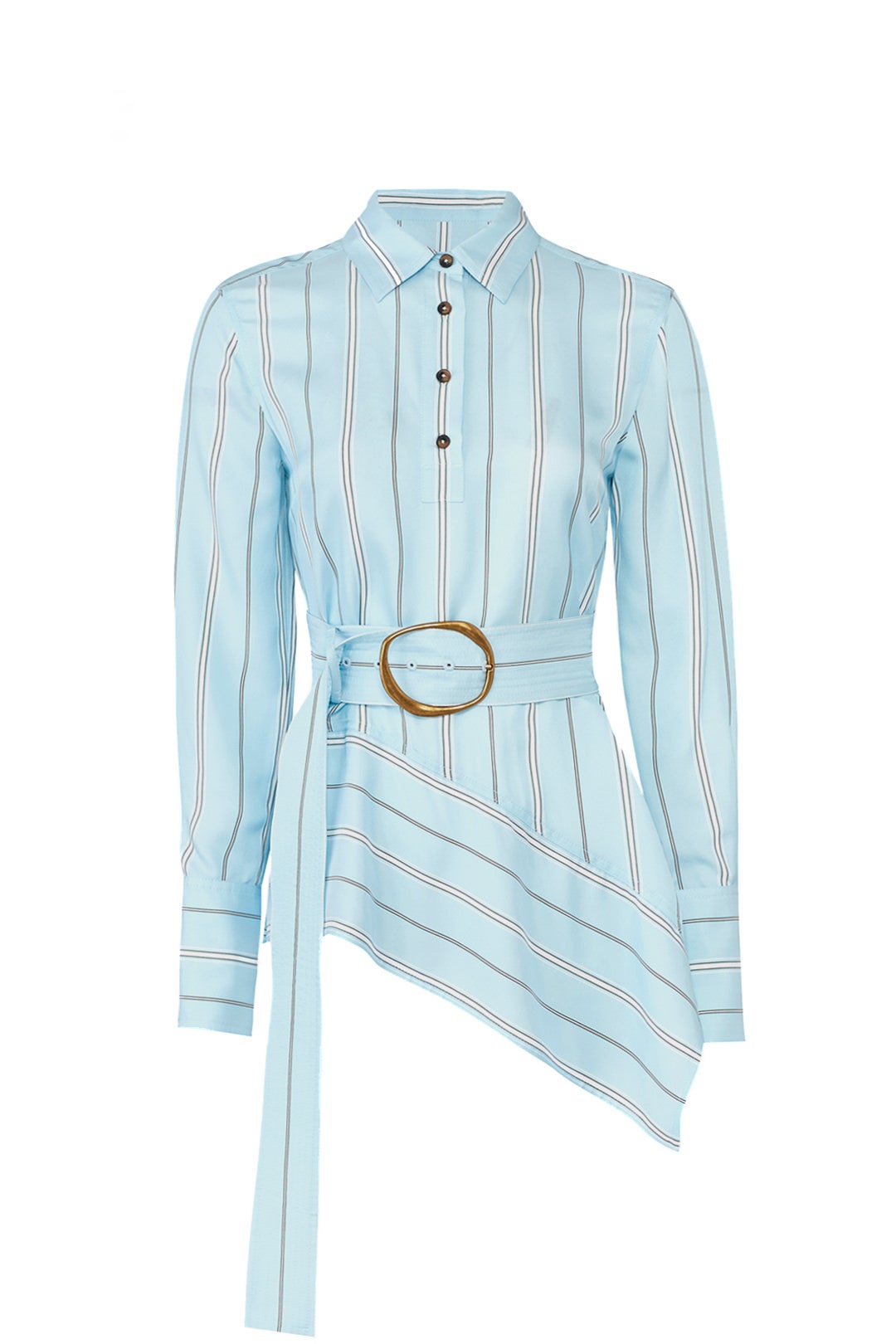 Striped Asymmetrical Shirt by Derek Lam 10 Crosby 3