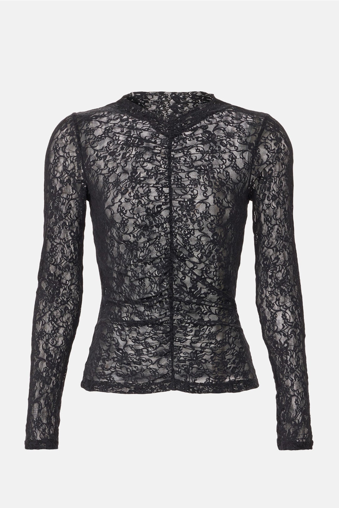 Ruched Sheer Lace Blouse by Nightcap 4