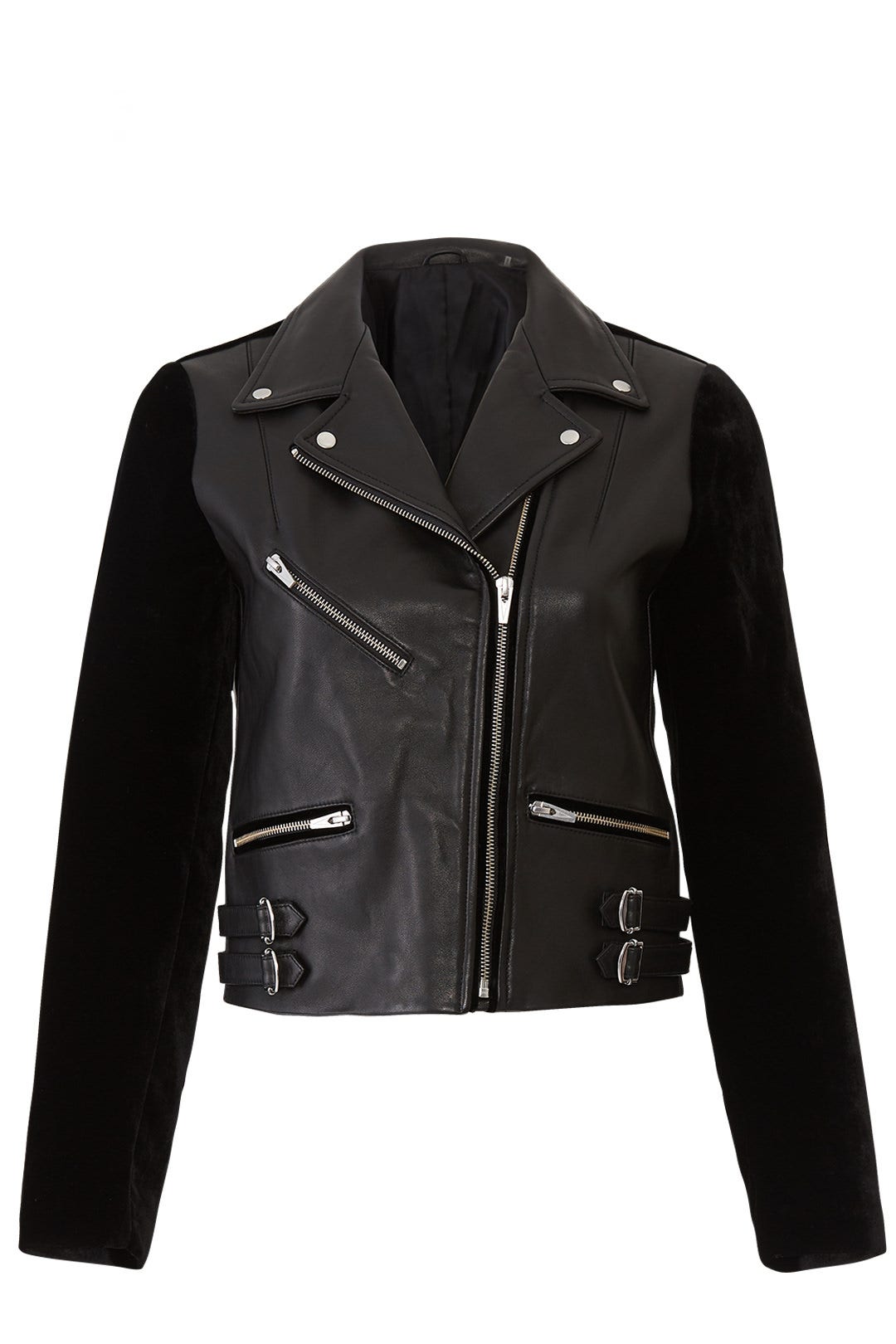 Velvet Puzzle Leather Jacket by VEDA 3