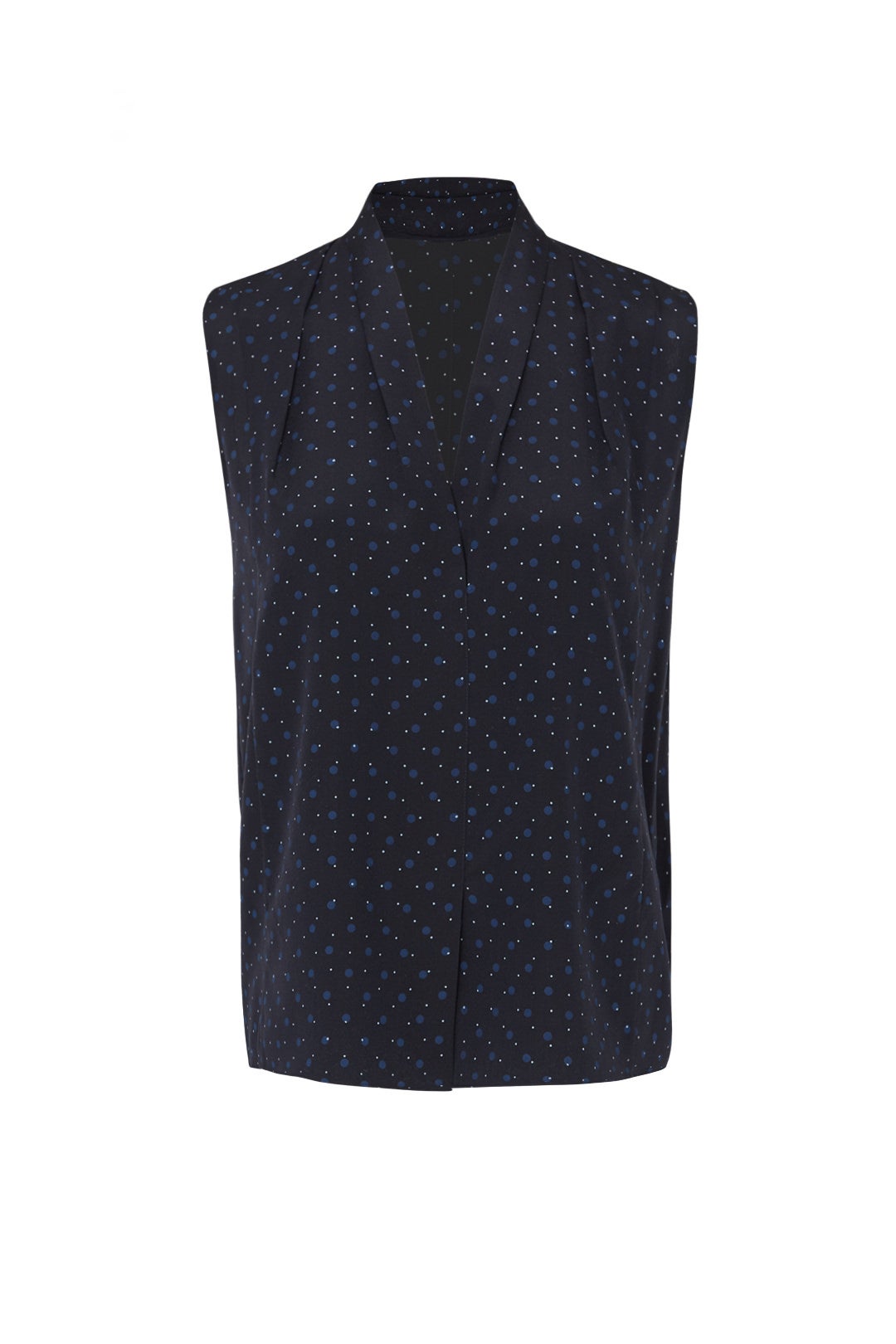 Shadow Dot Drape Neck Blouse by VINCE. 3