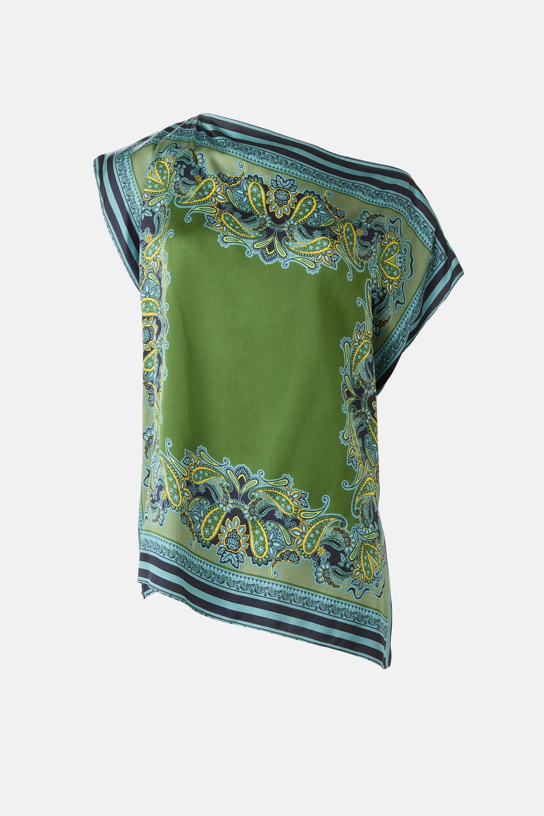 Lani Printed Asymmetrical Top by MISA Los Angeles 4