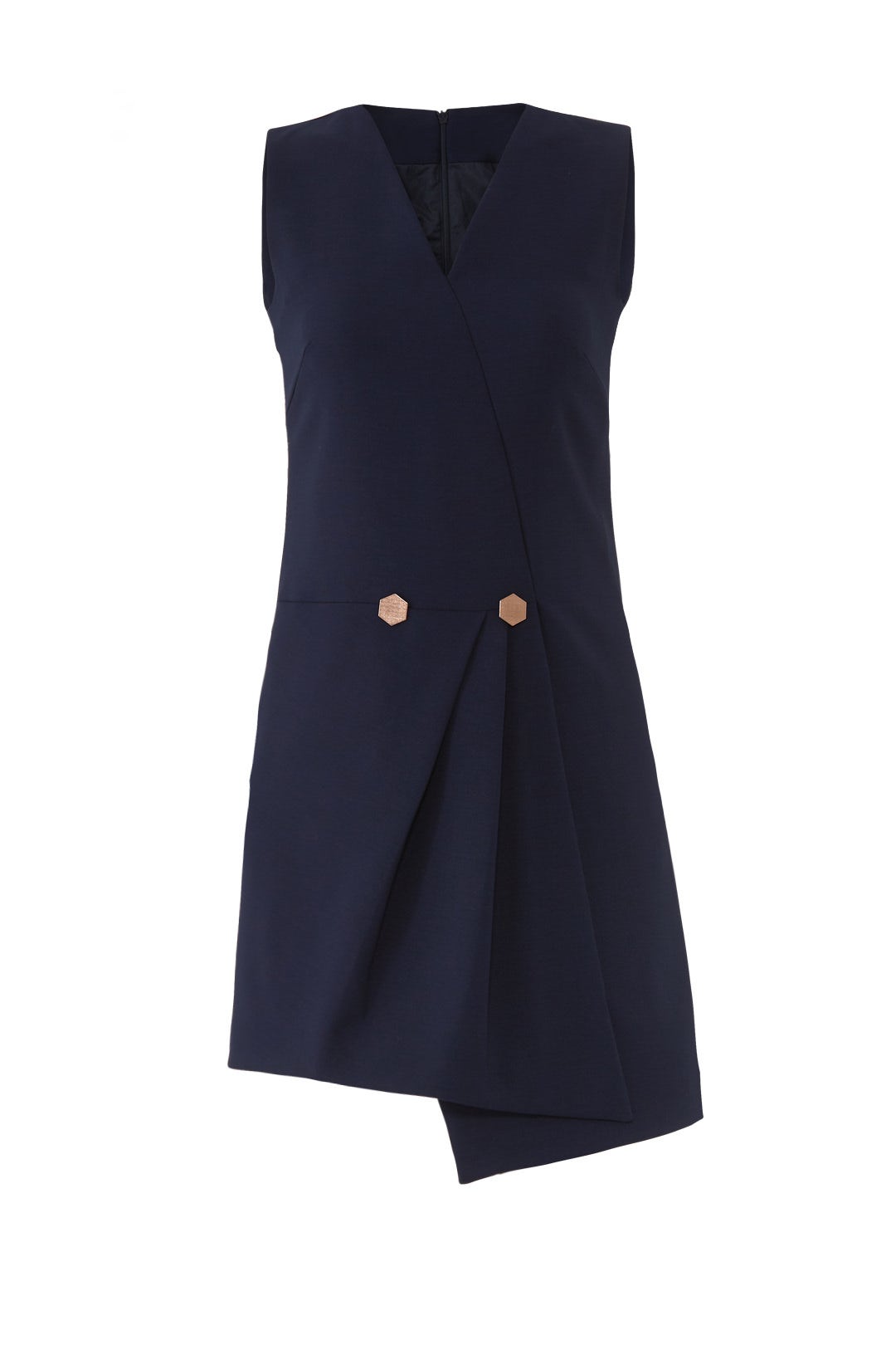 Sleeveless Wrap Gathered Dress by Osman