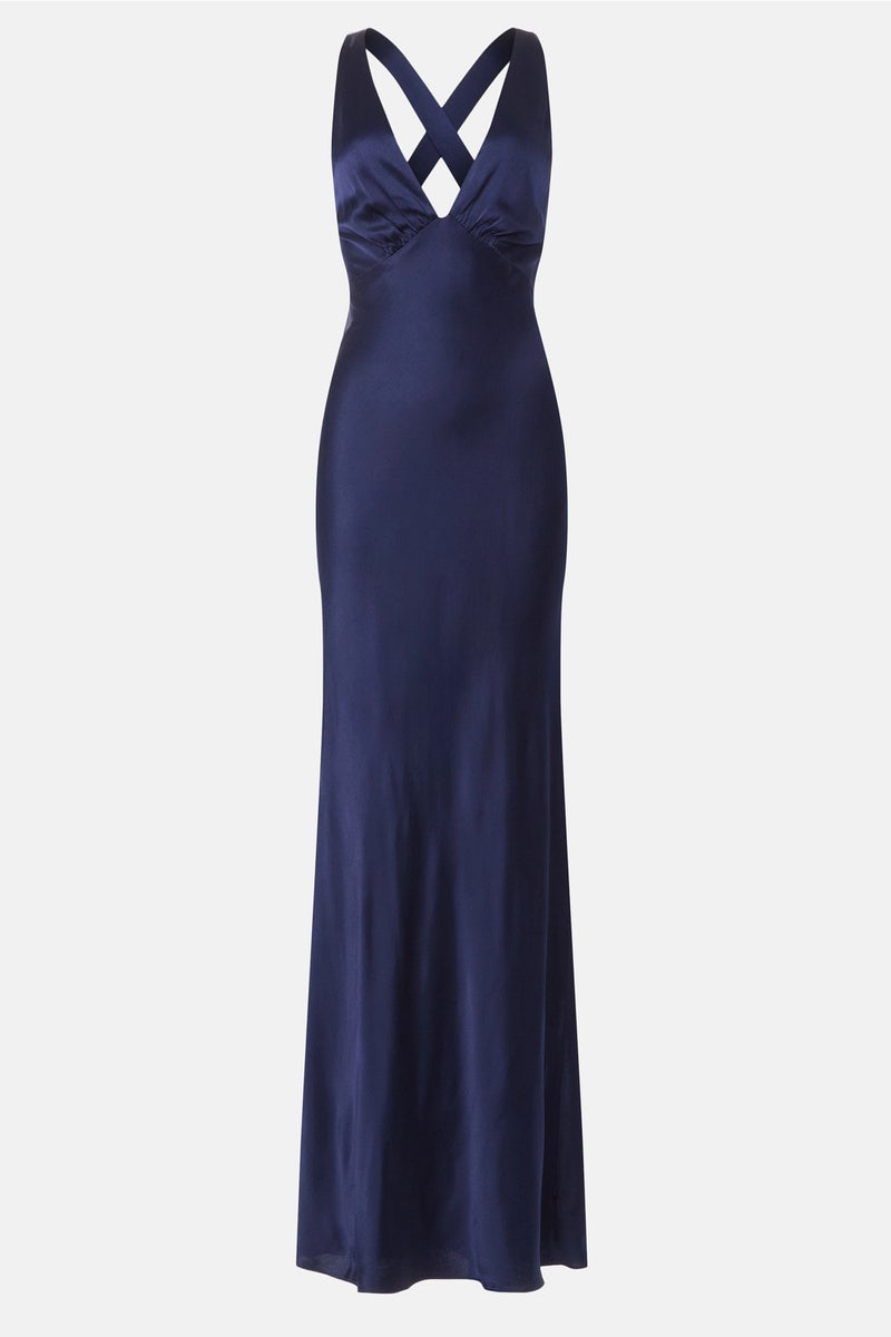 La Lune Plunged Cross Back Maxi Dress by Shona Joy - Photo 4