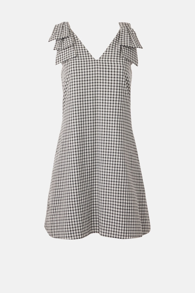 Gingham Bow Shoulder Mini Dress by CeCe - Photo 4