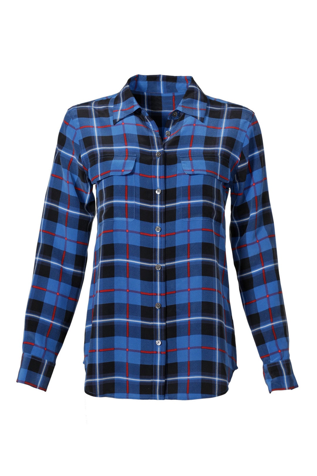 Contrast Plaid Button Down by Equipment