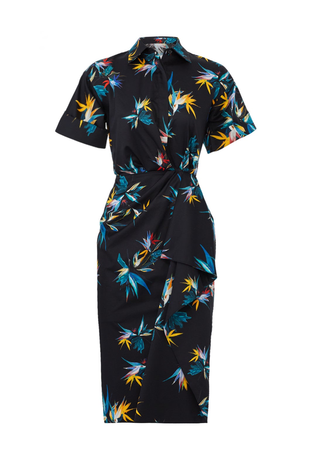 Printed Drape Shirtdress by Jason Wu Collection
