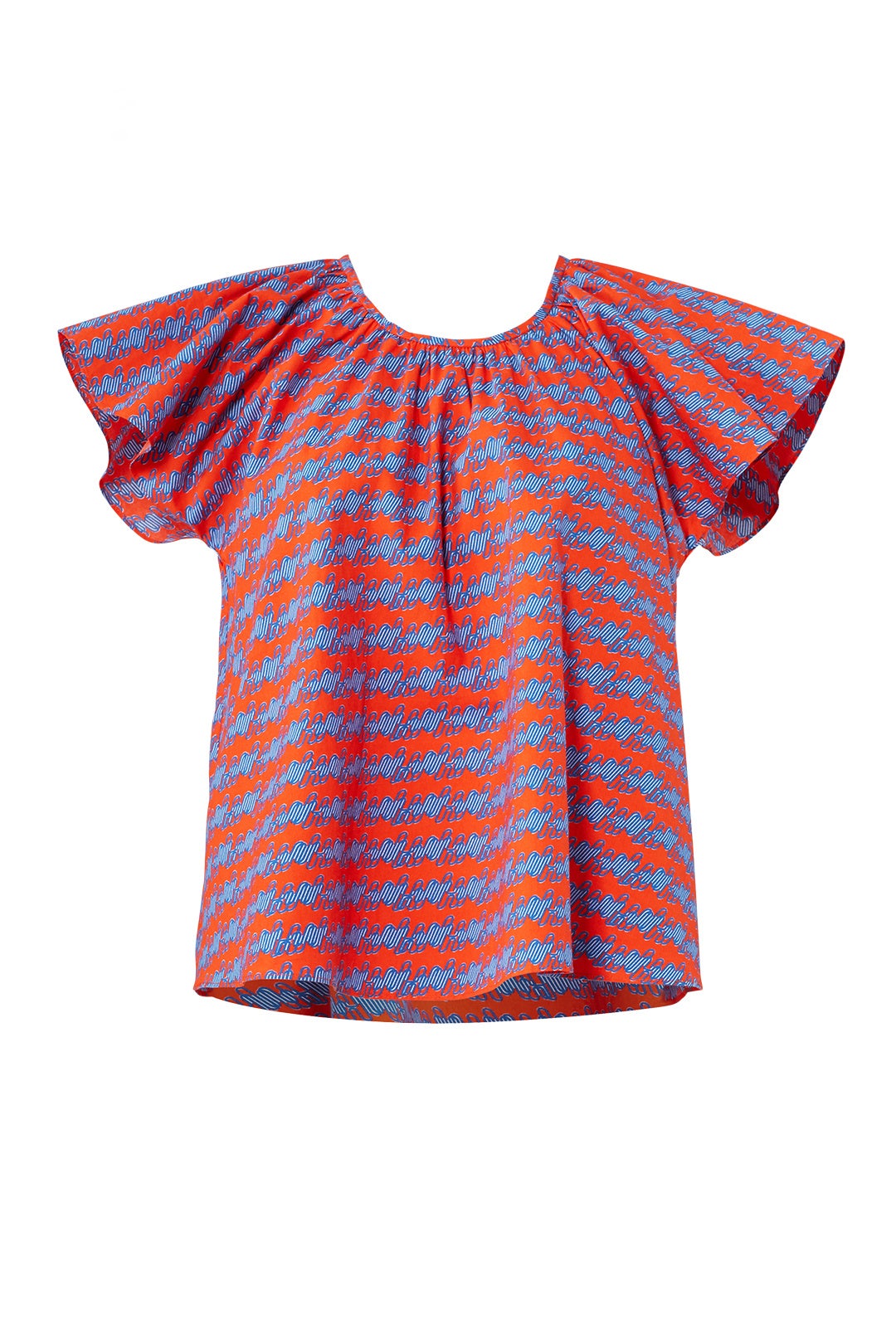 Printed Flutter Top by Opening Ceremony