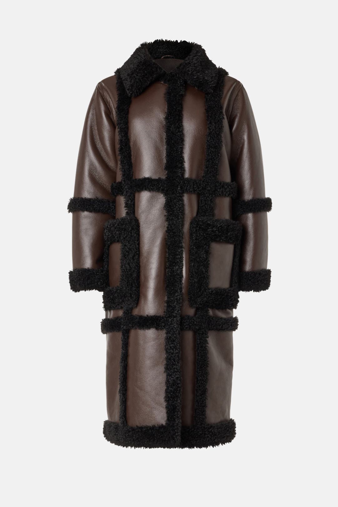 【STAND STUDIO】フェイク シアリング ロングコート PATRICE Patrice Coat by Stand Studio | Rent the Runway