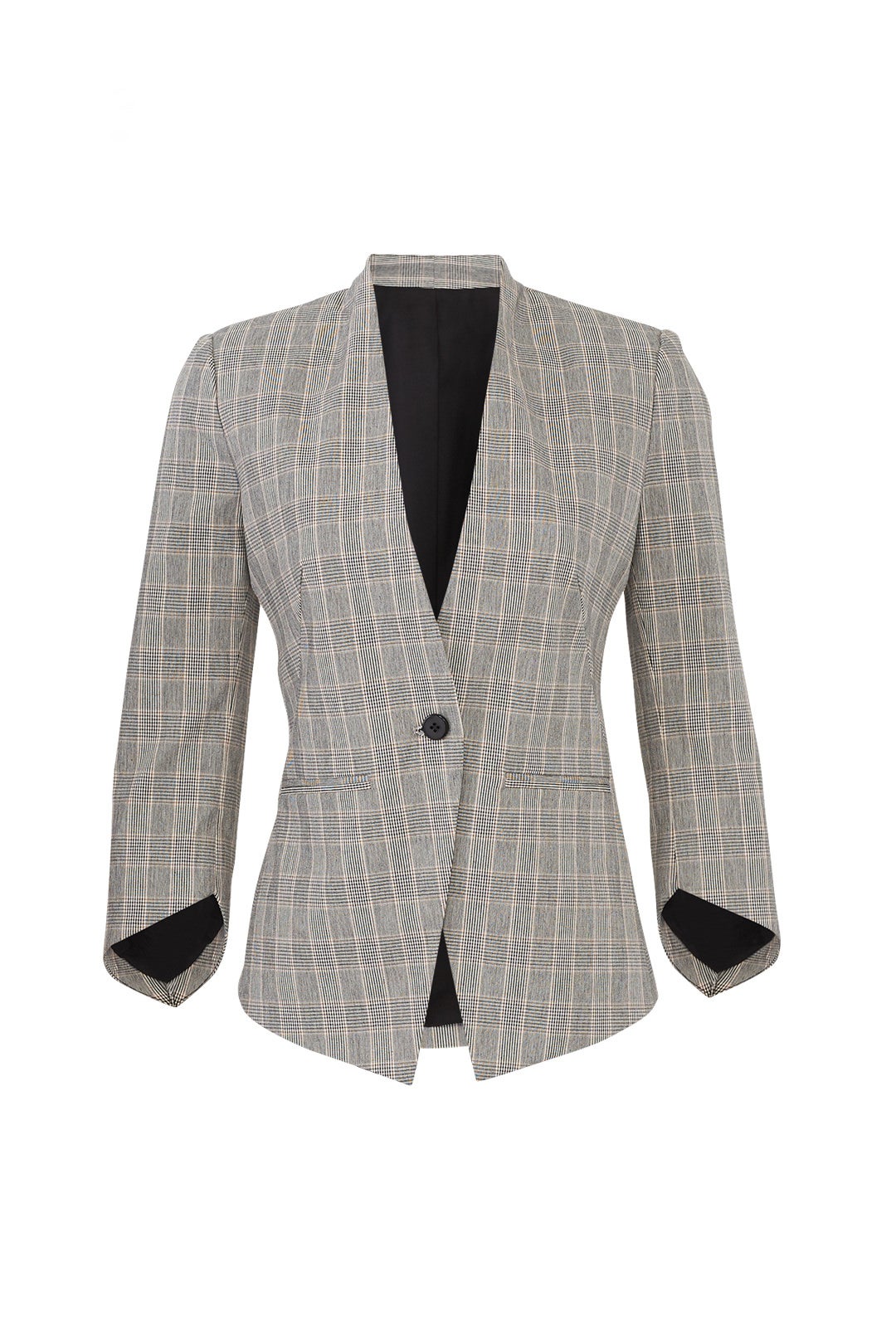 Grey Plaid Blazer by Slate & Willow