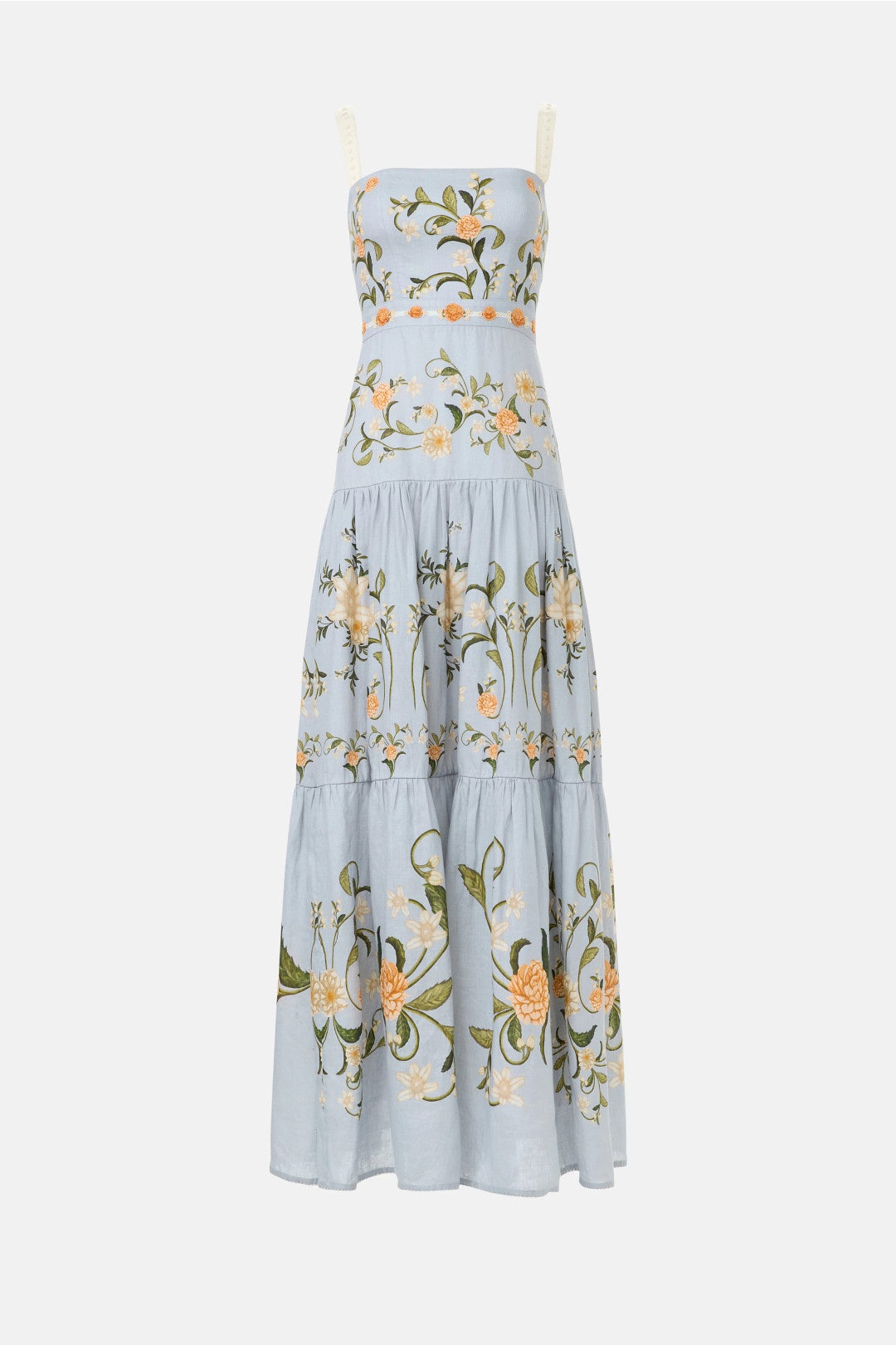 Lima Valle Embroidered Gown by Agua by Agua Bendita