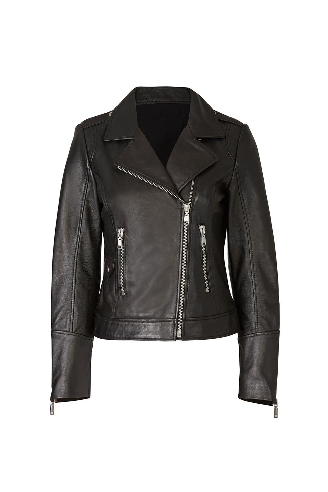 Black Biker Leather Jacket by DOMA 3
