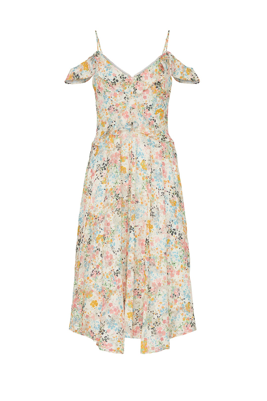 Floral Ruffle Chiffon Midi Dress by Rachel Rachel Roy 4