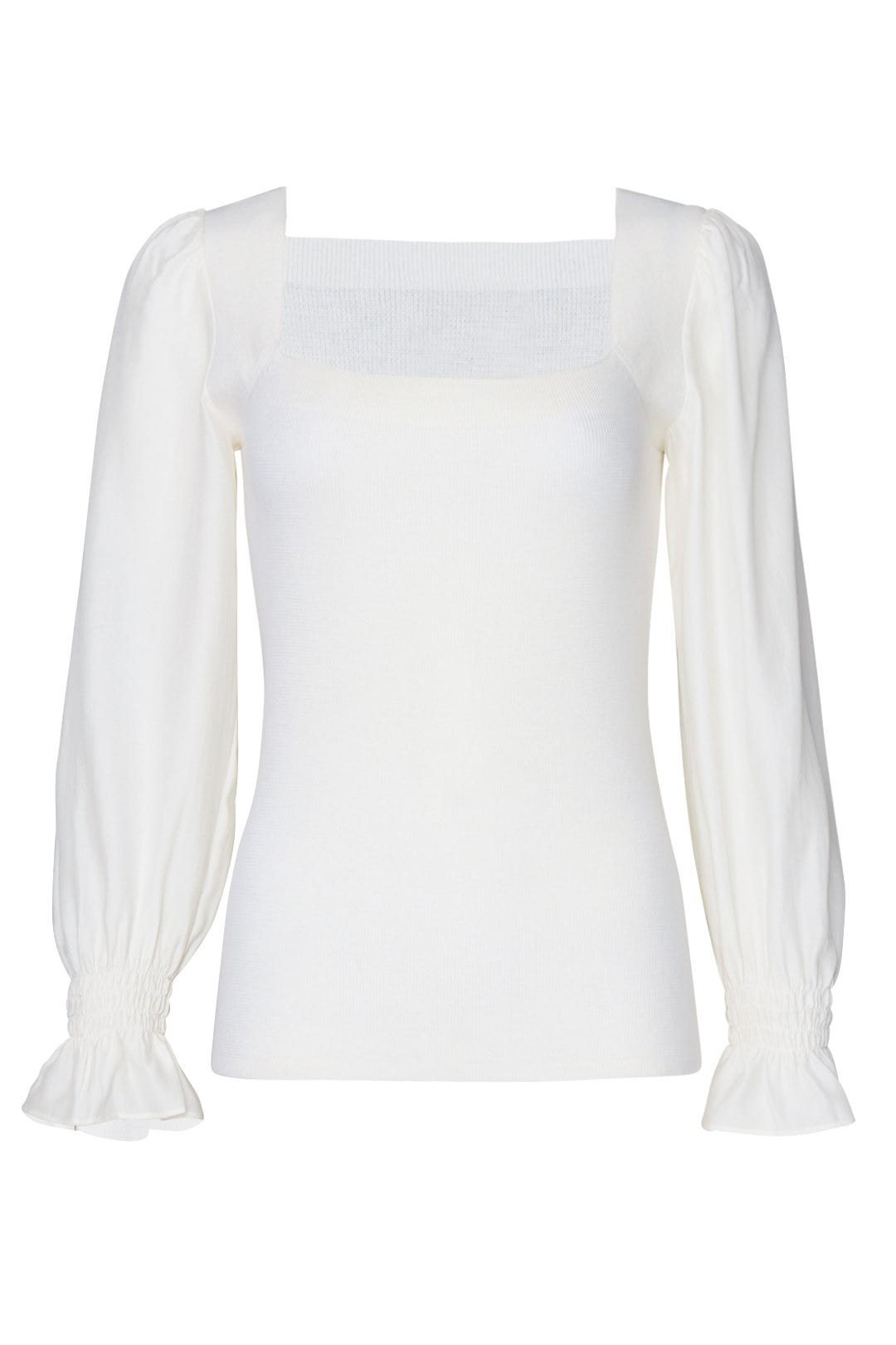 Silk Sleeve Merino Pullover by Rebecca Taylor NYC