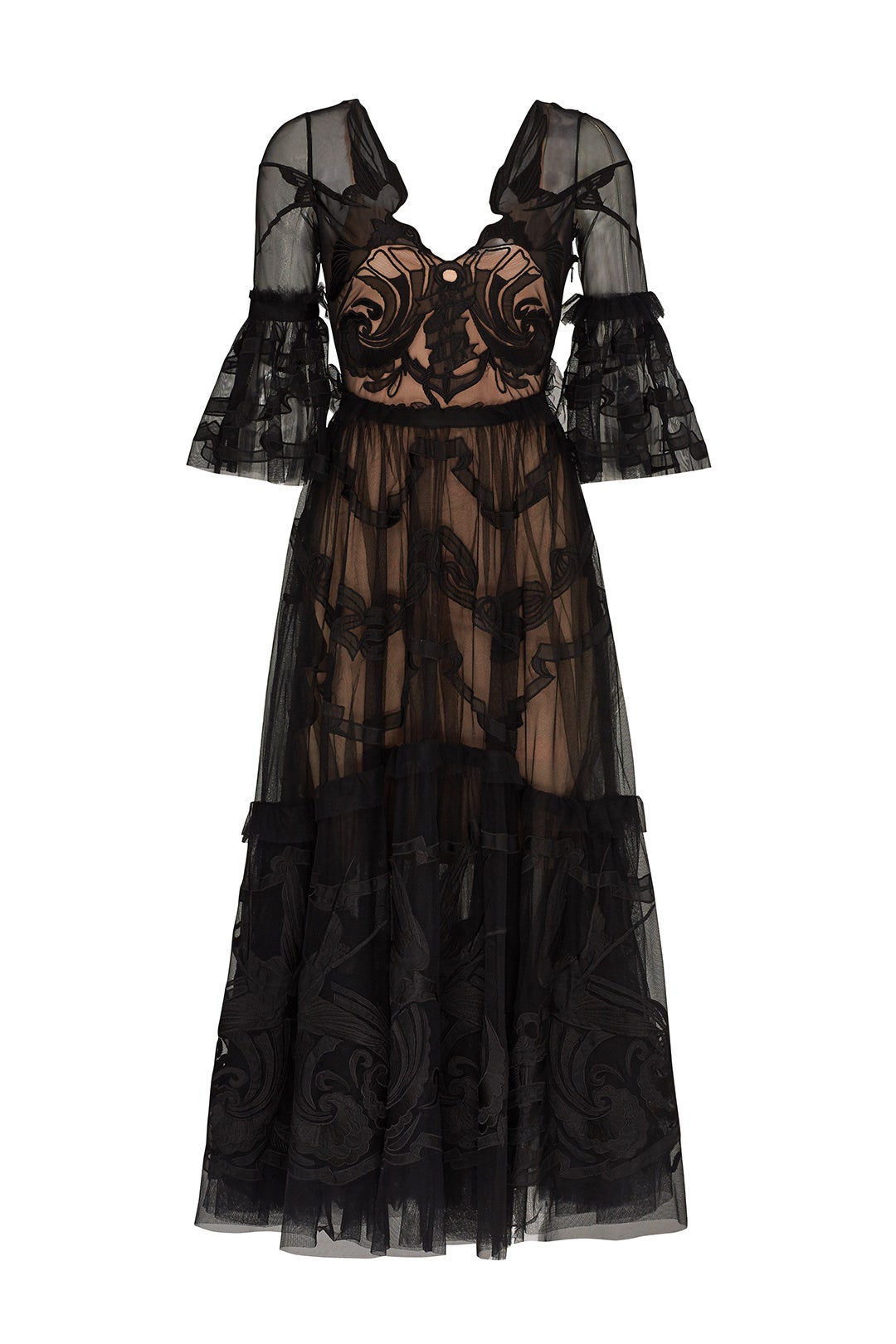 Black Midi Mast Dress by Temperley London 3