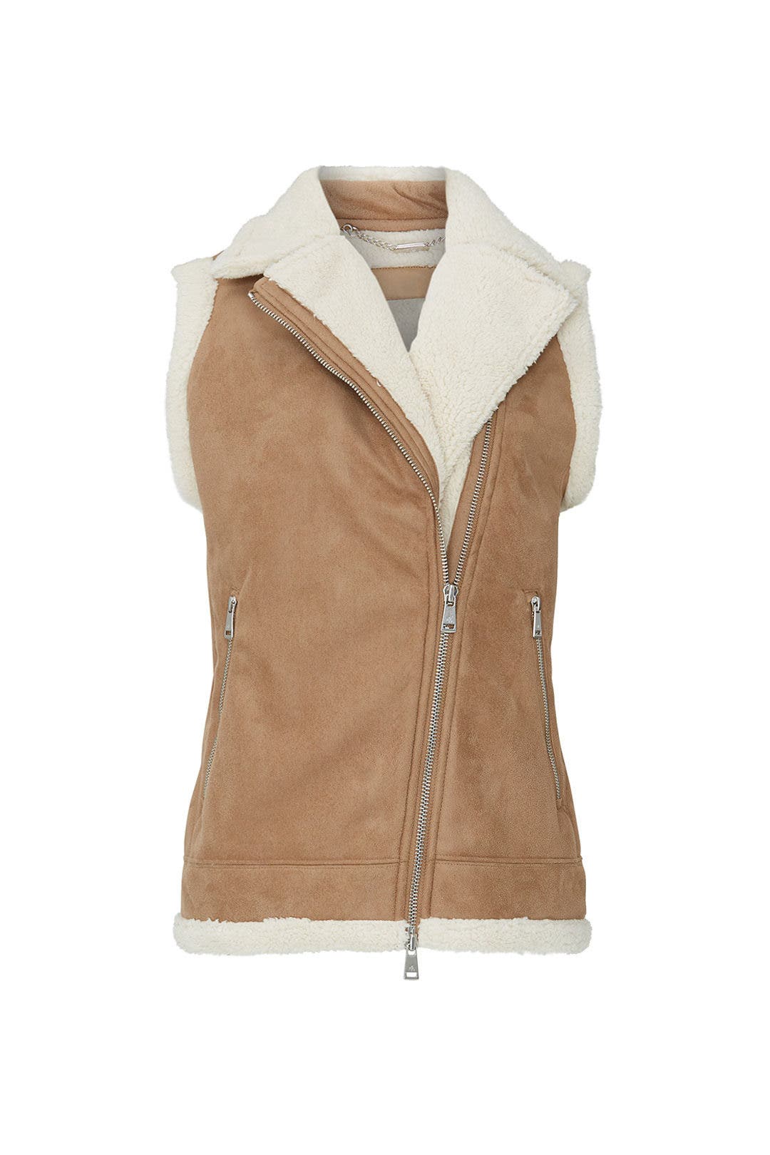Brown Distressed Leather Vest by Ralph Lauren