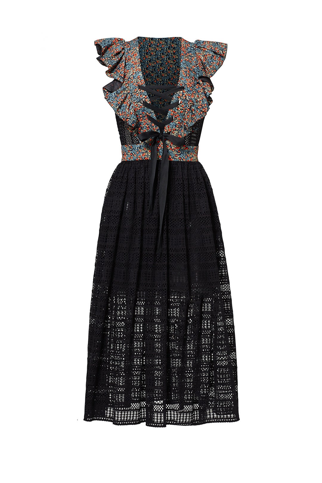 Floral Crochet Midi Dress by Philosophy di Lorenzo Serafini 3